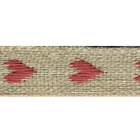 Dekorband Hjärta 11 mm Rosa
