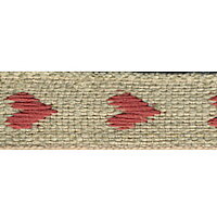 Dekorband Hjärta 11 mm Rosa