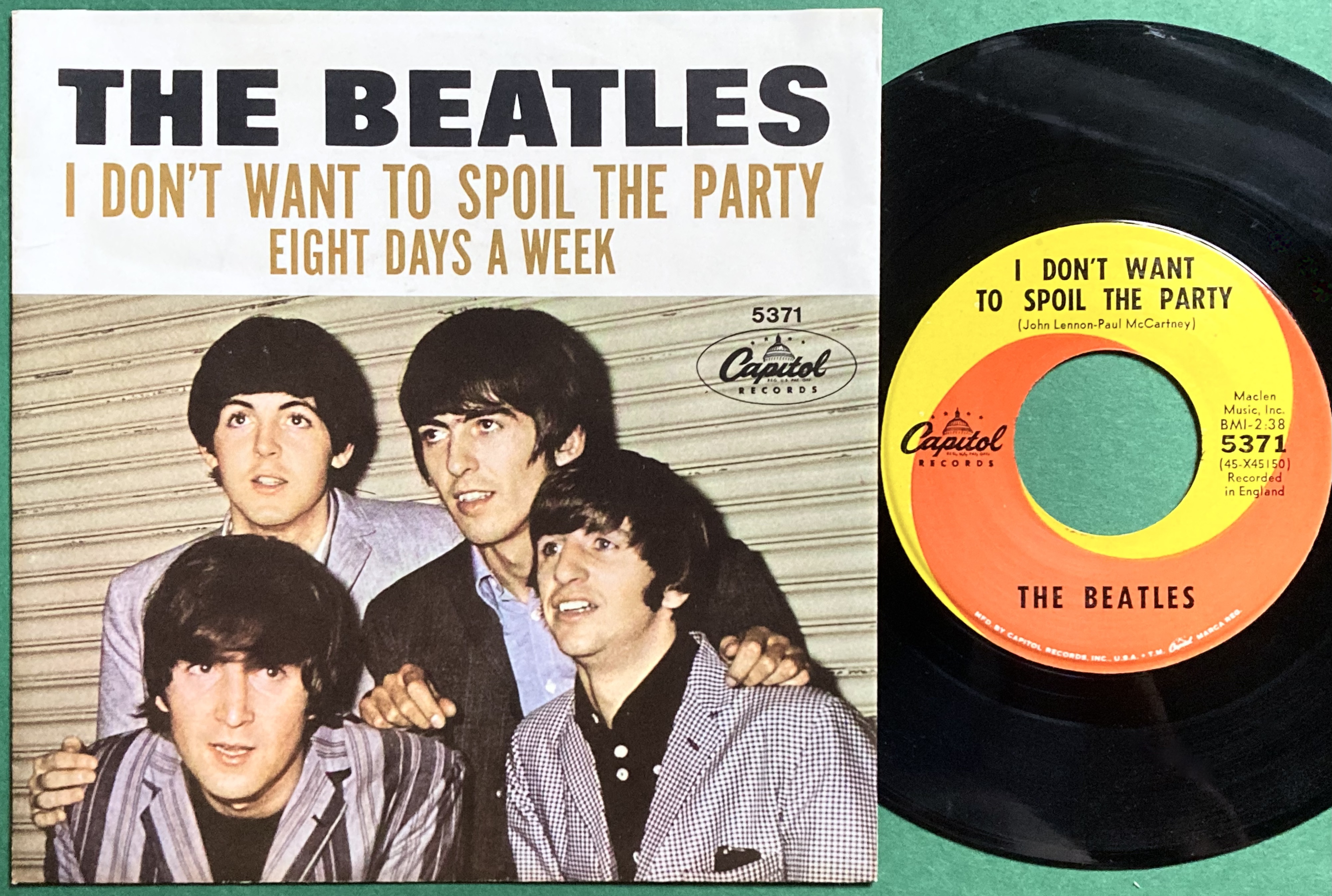 BEATLES - I don´t want to spoil the party 7" USA PS 1964