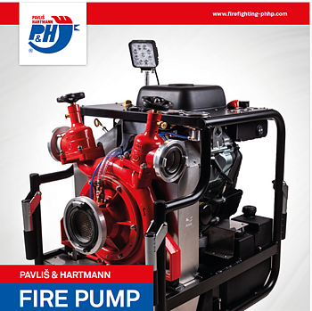Brannpumpe, NYHET! PH-BETA PFPN 10-1000, Maks kapasitet 1480 l/min, driftet med B&S 40 HK motor og AUTOMATISK evakuering.