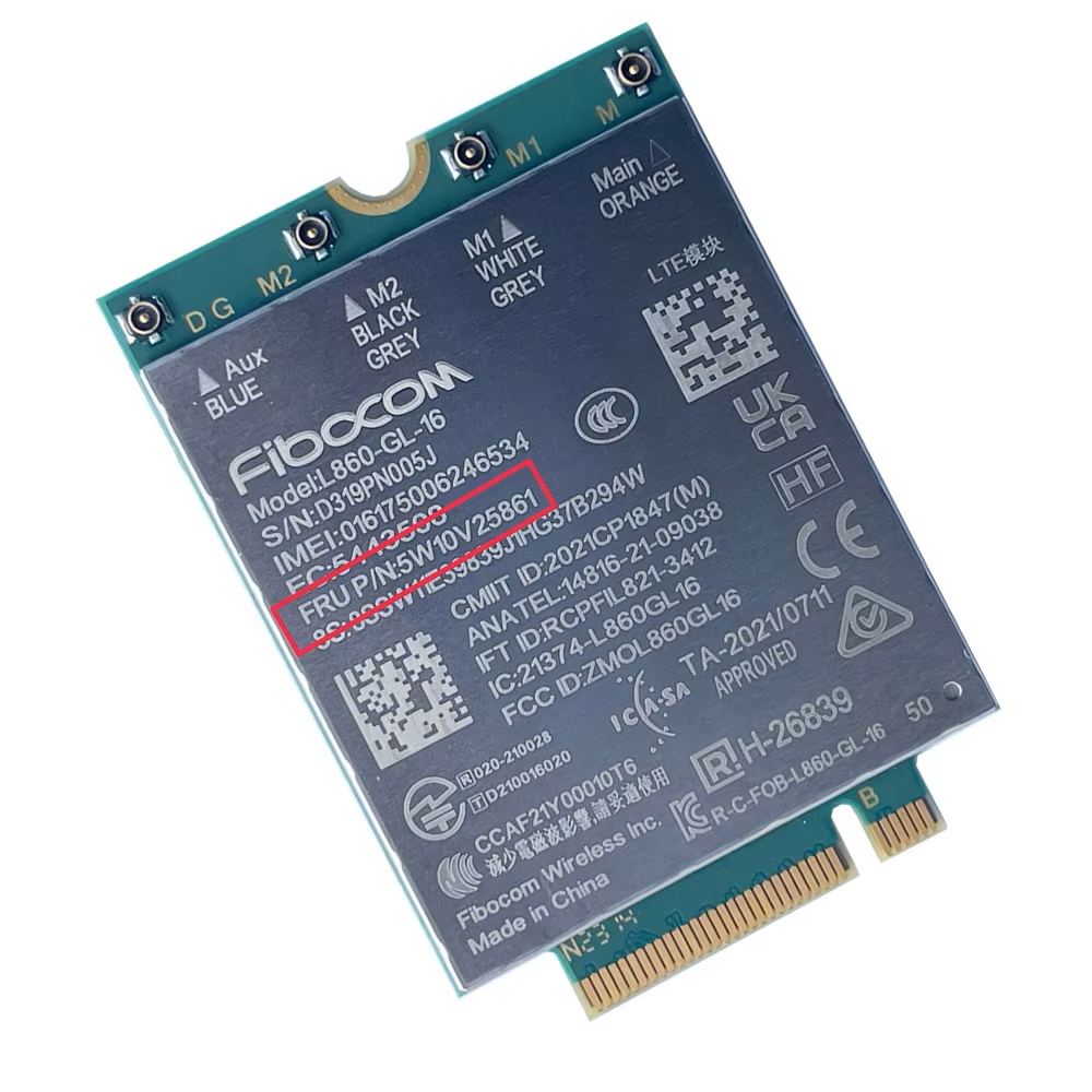 Lenovo ThinkPad Fibocom L860-GL-16 CAT16 4G PCIE M2 3042 WWAN 5W10V25861