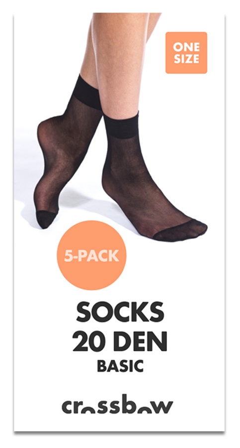 5-Pack Crossbow Ladies Sock 20D Svart