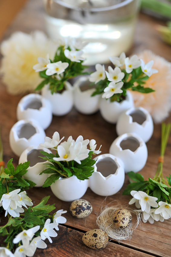 Wreath with eggs - Egg wreath - 21x6.5 cm