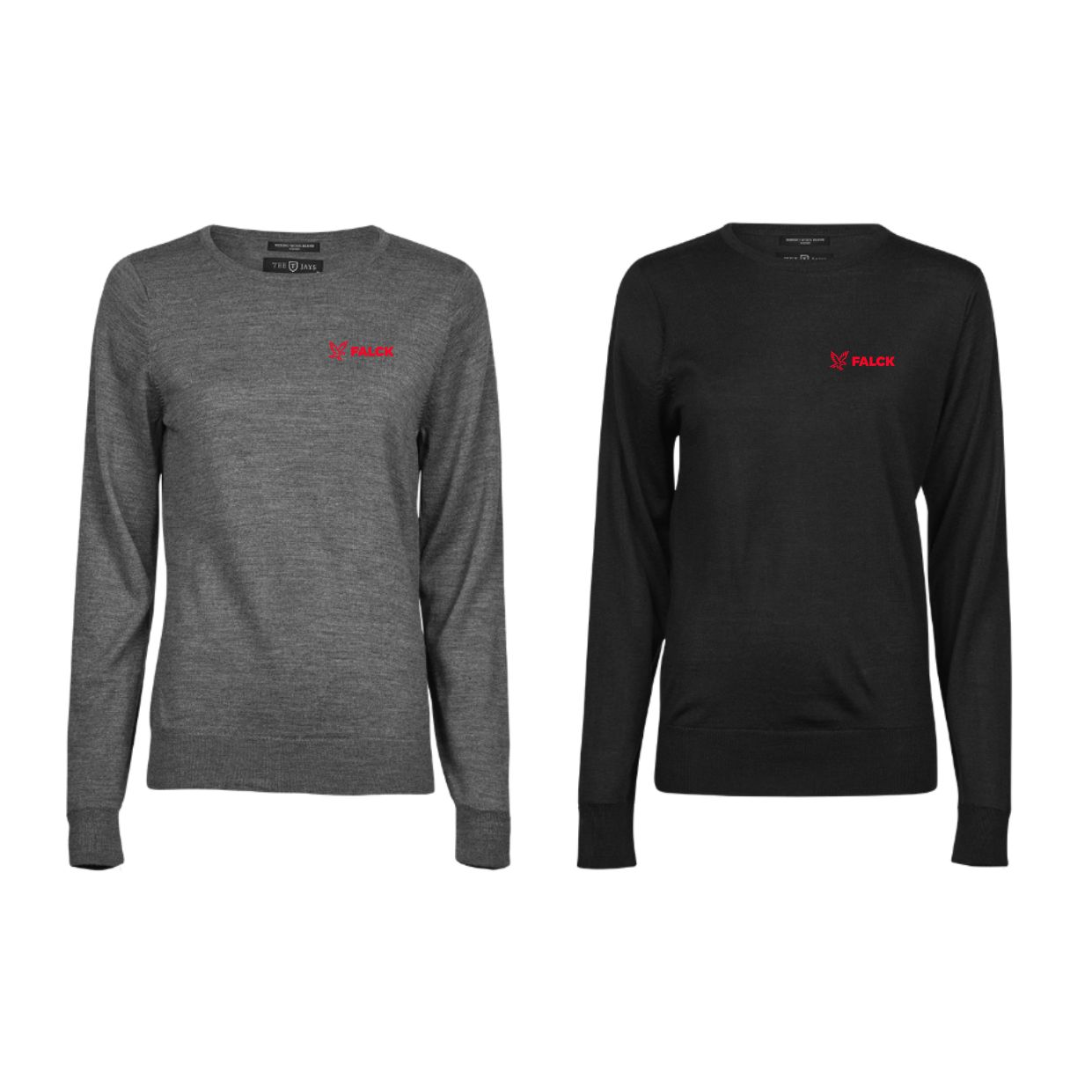 Stickad Crew-Neck Dam