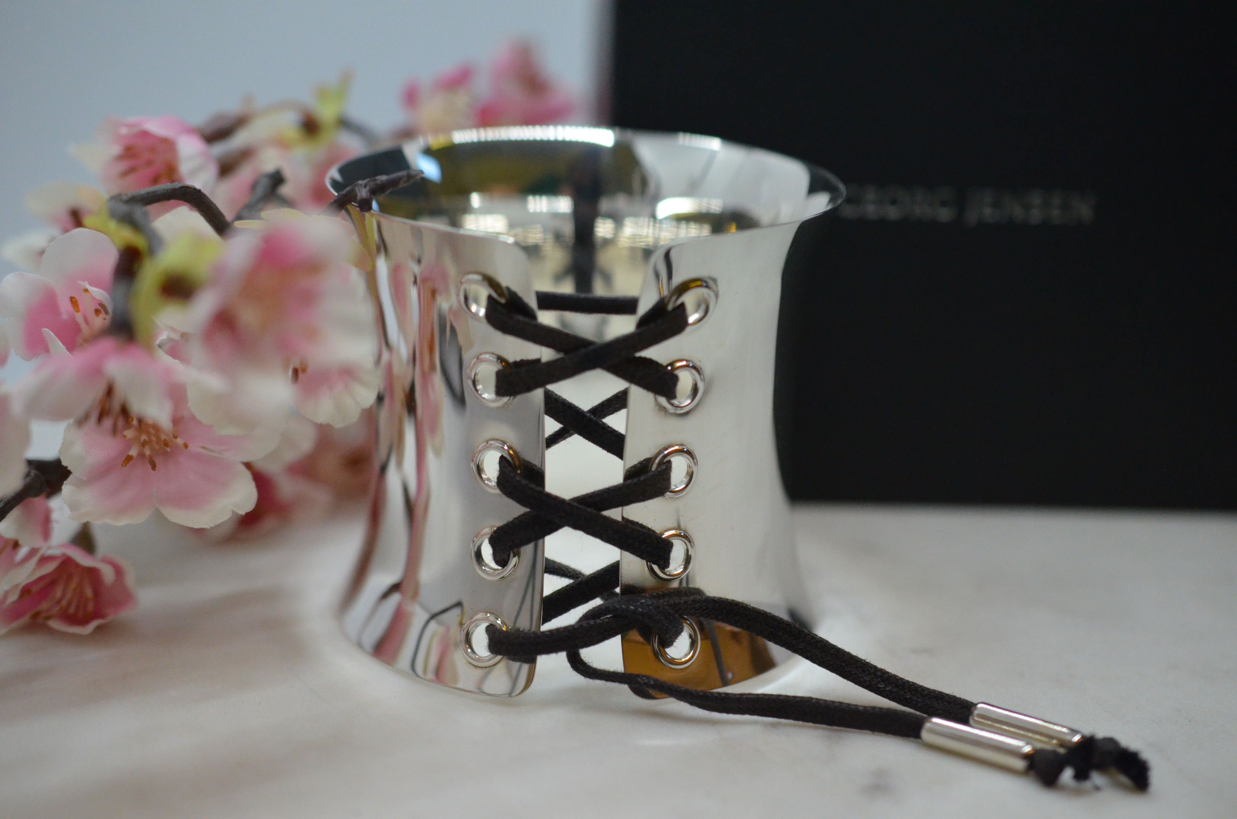 Second Hand Georg Jensen "Lace Up Cuff" silver bangle