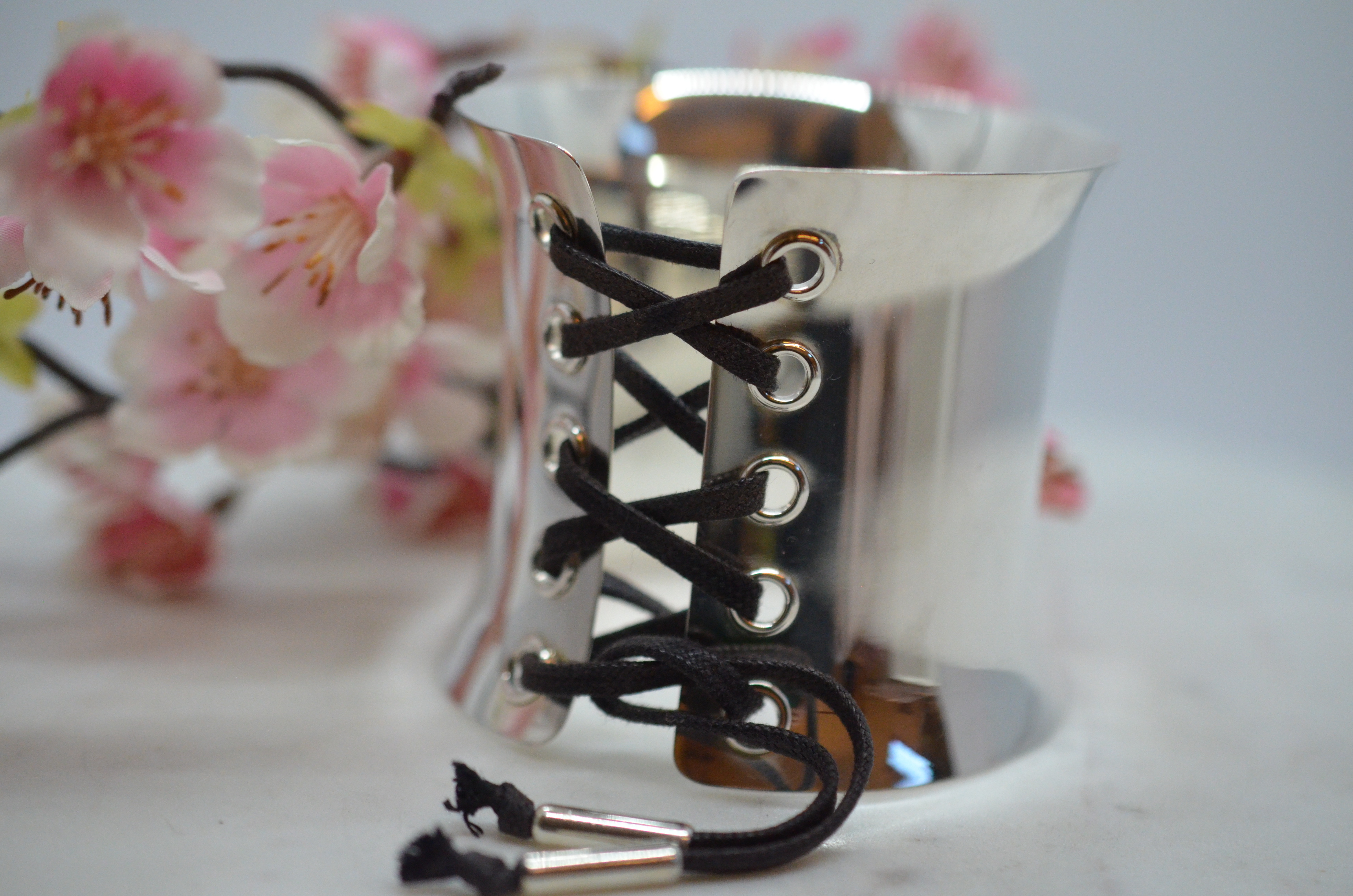 Second Hand Georg Jensen "Lace Up Cuff" silver bangle - 2