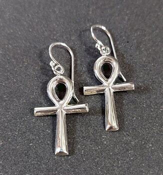 Ankh Kors - örhängen i silver  
