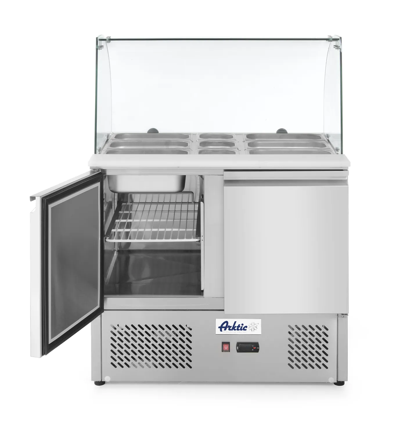 Salladsdisk med glasdisplay 300L