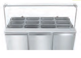 Salad counter with glass display 380L - 2