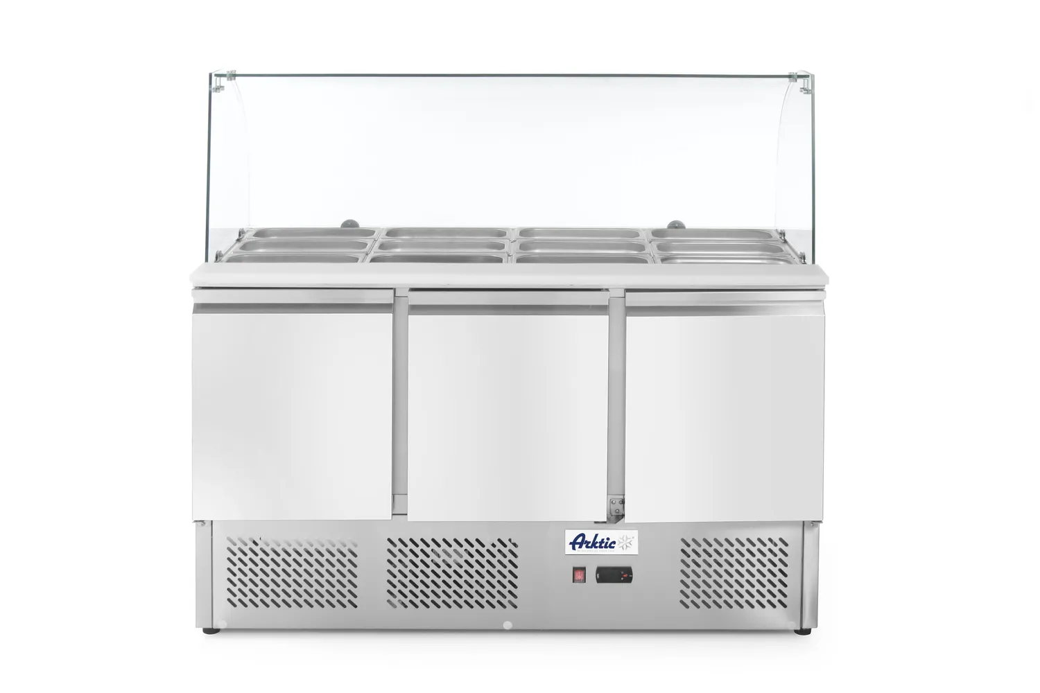 Salad counter with glass display 380L