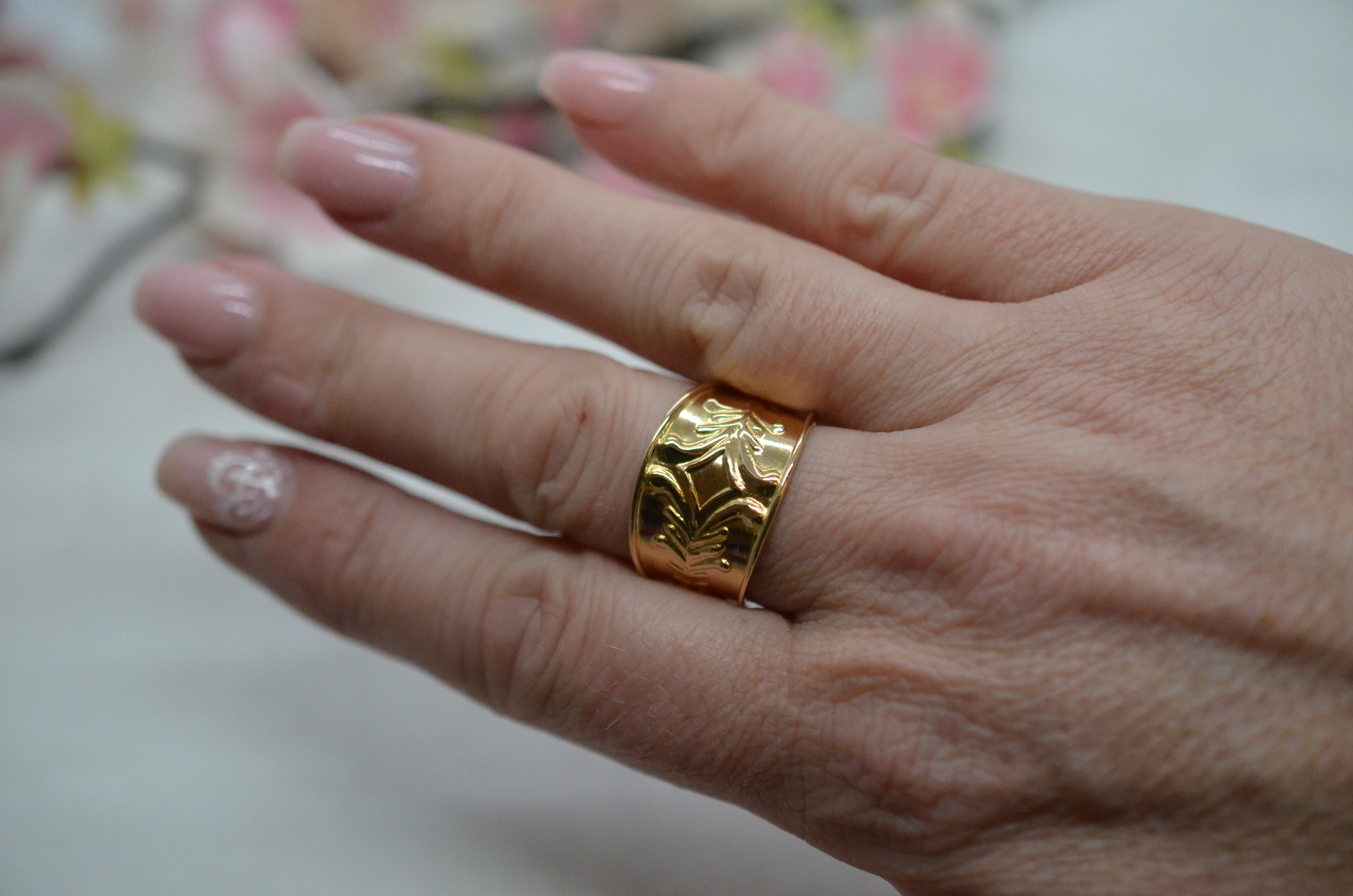 Vintage 18k gold ring  - 4