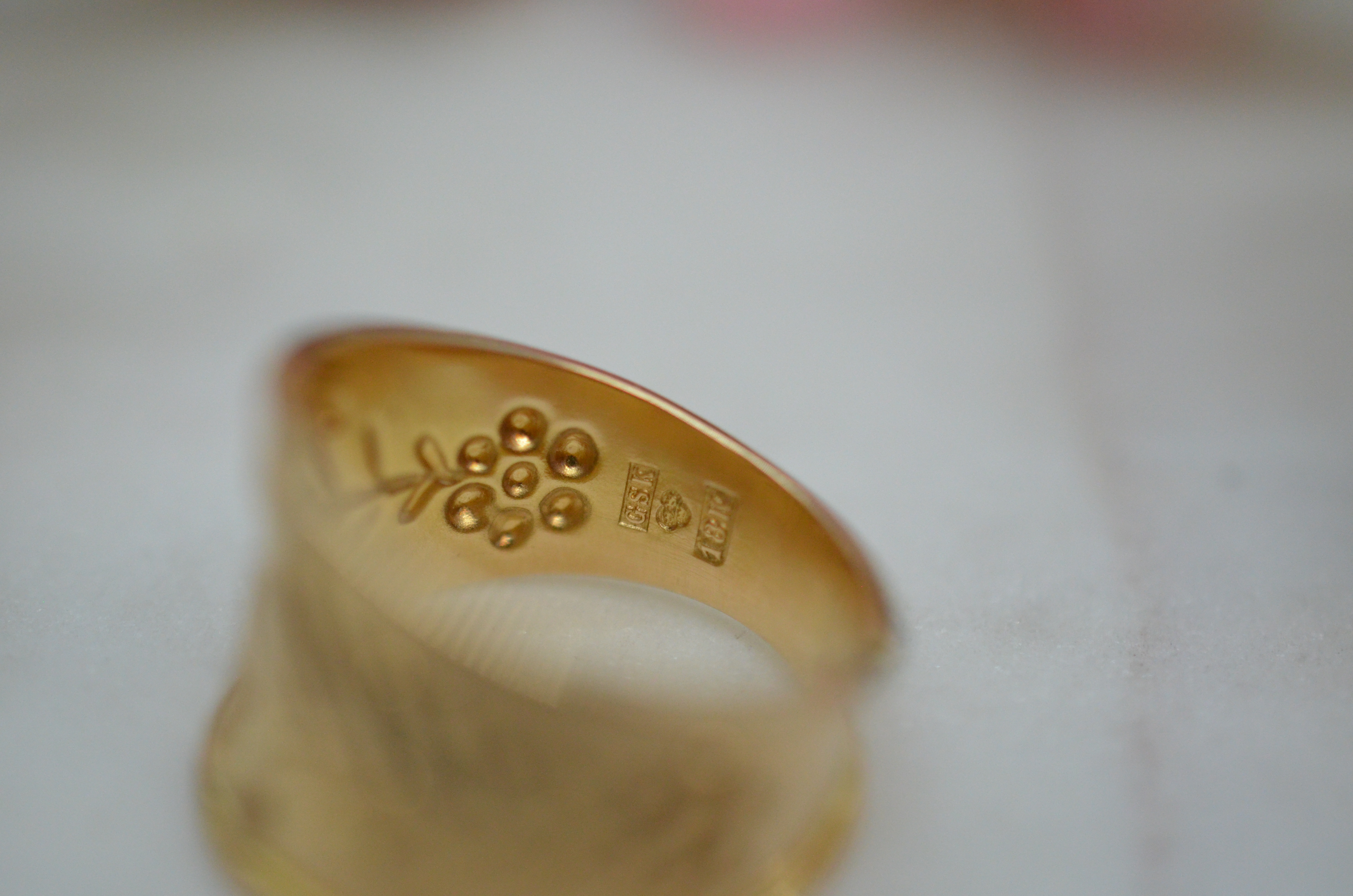 Vintage 18k gold ring  - 5