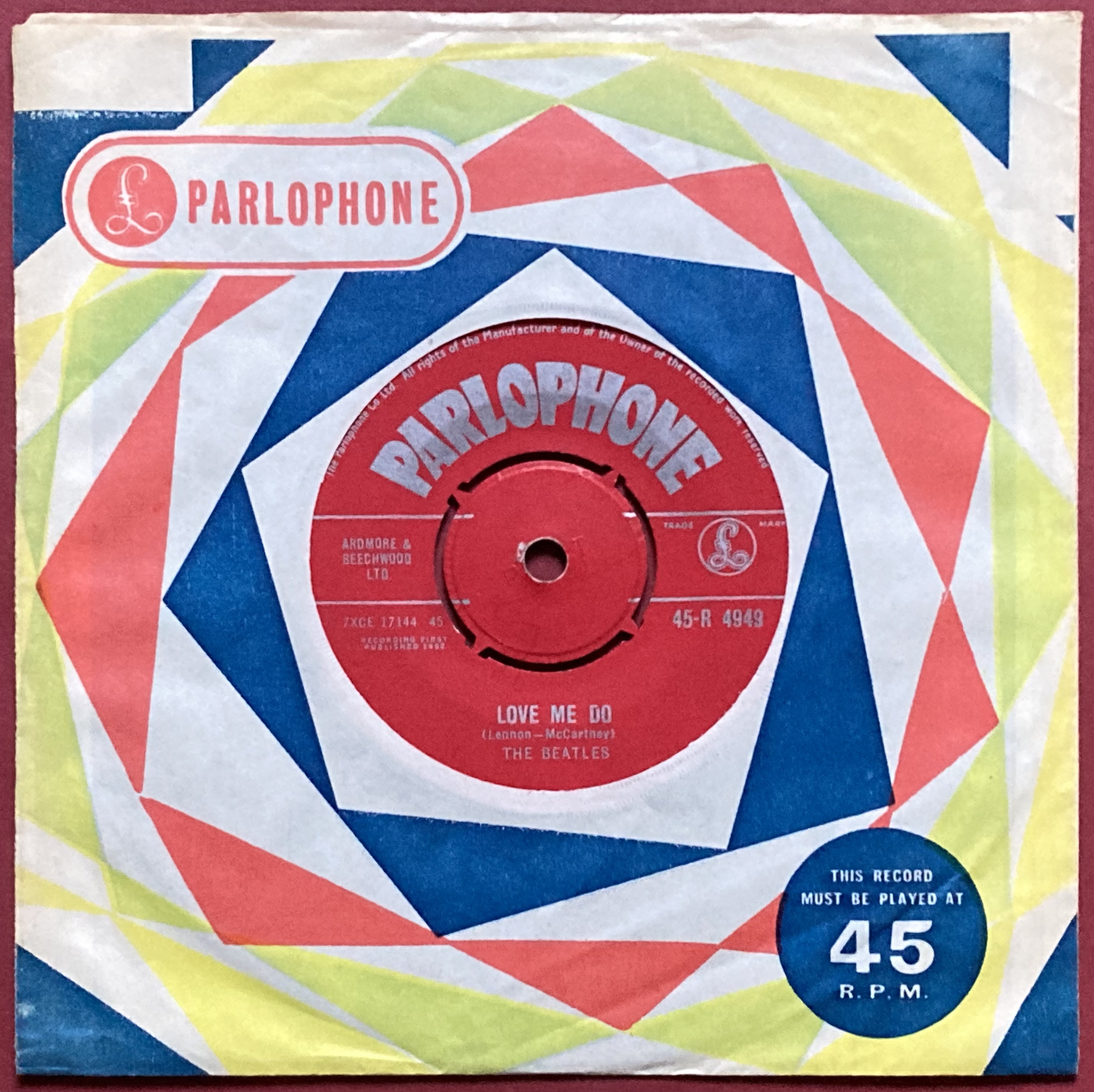 BEATLES - Love me do 7" UK-orig Red label 1962
