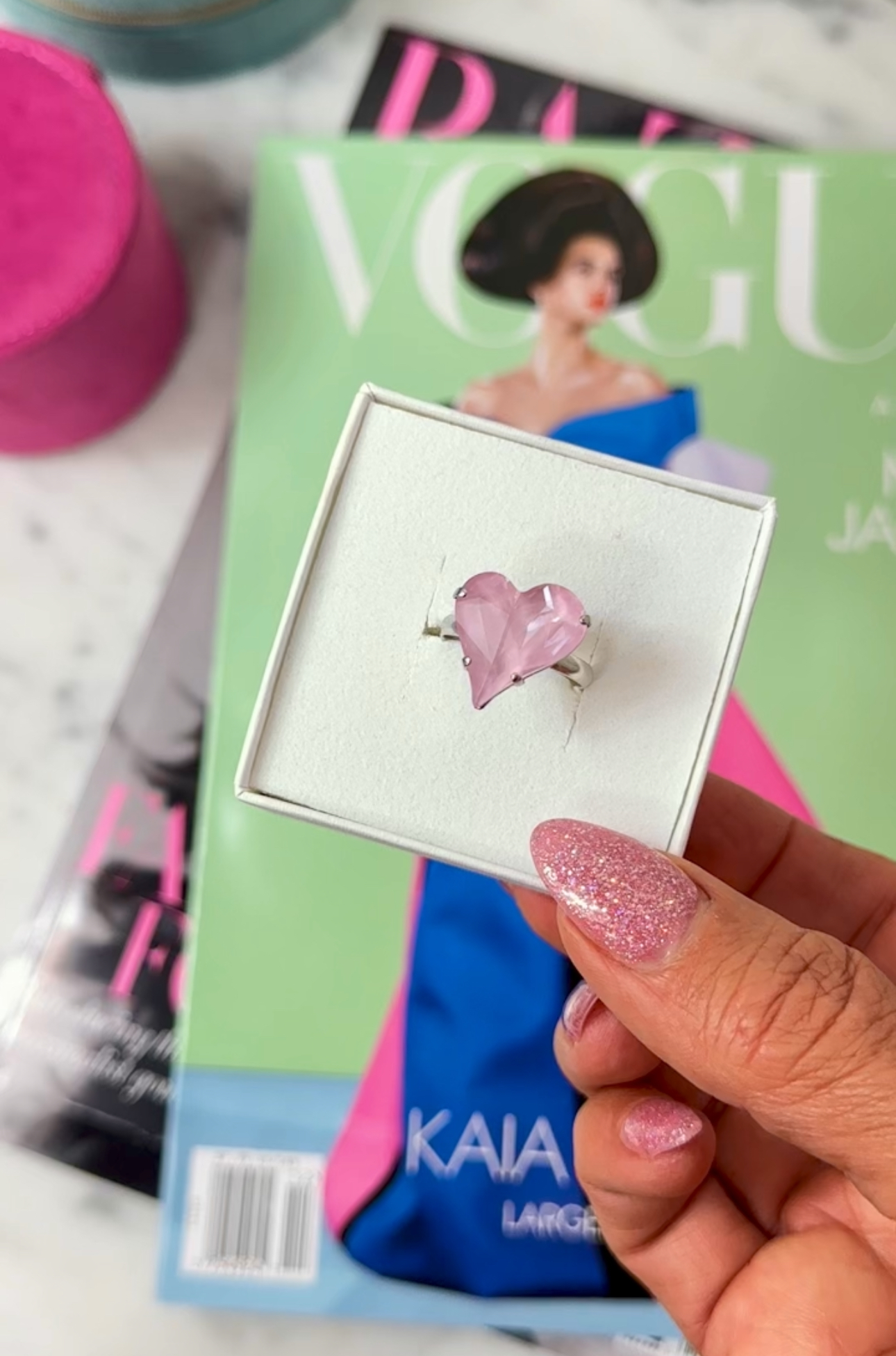 Ring Sweet Heart Soft Rose Silver