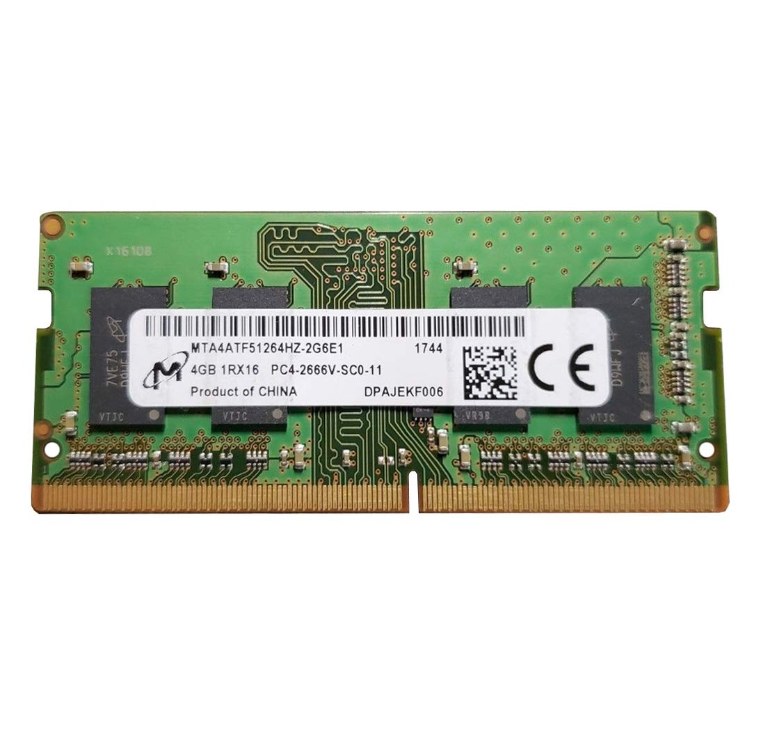 Begagnat 4GB DDR4 (1x4GB) Micron SODIMM 1Rx16 PC4-2400T 2400MHz RAM Minne