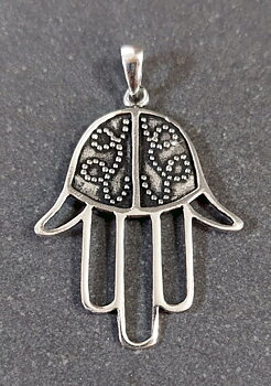 Hamsa / Fatimas Hand - hänge i silver