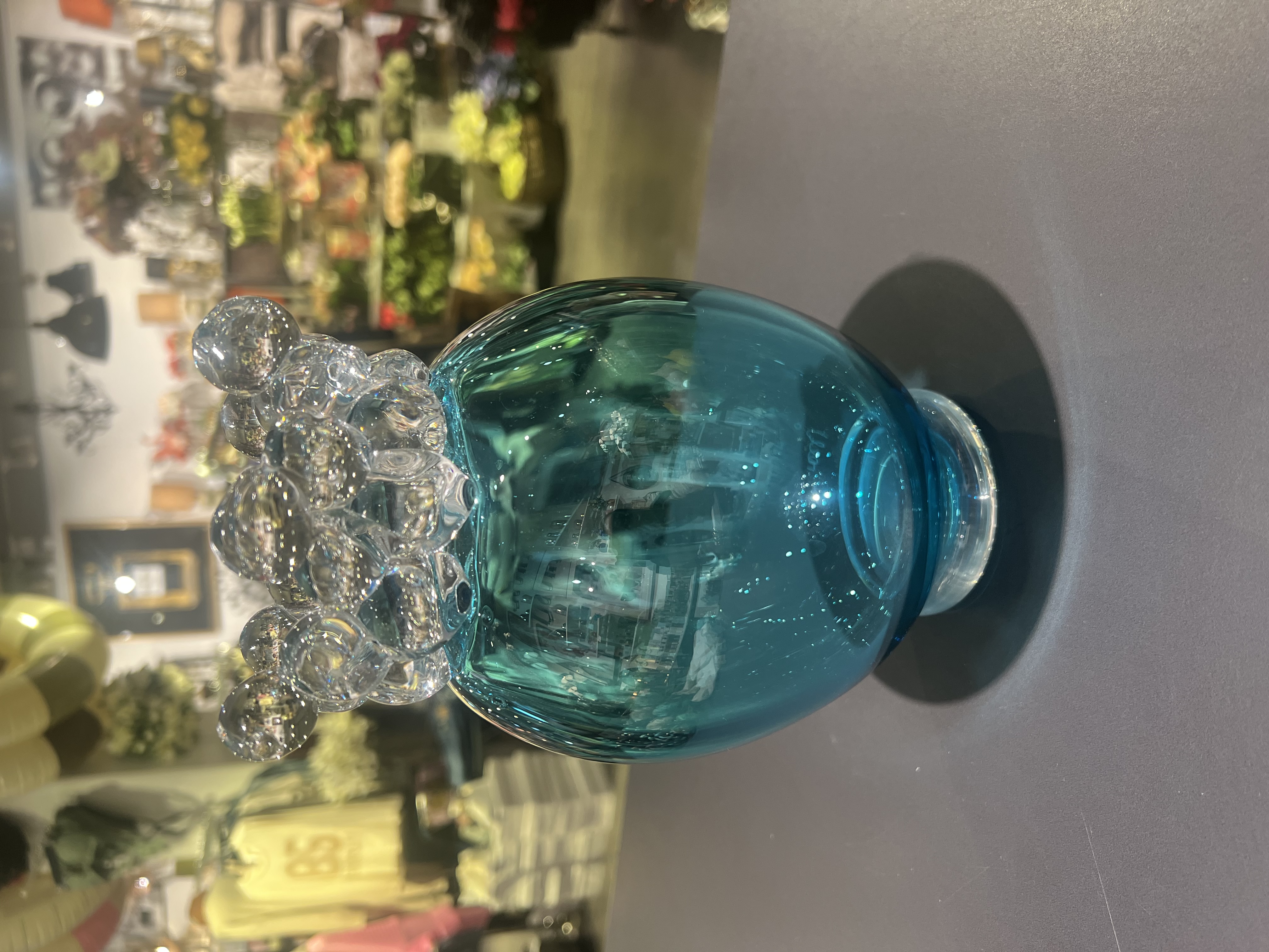 Handblåst glasvas / Crown / Turkos / Åsa Gårdebäck 