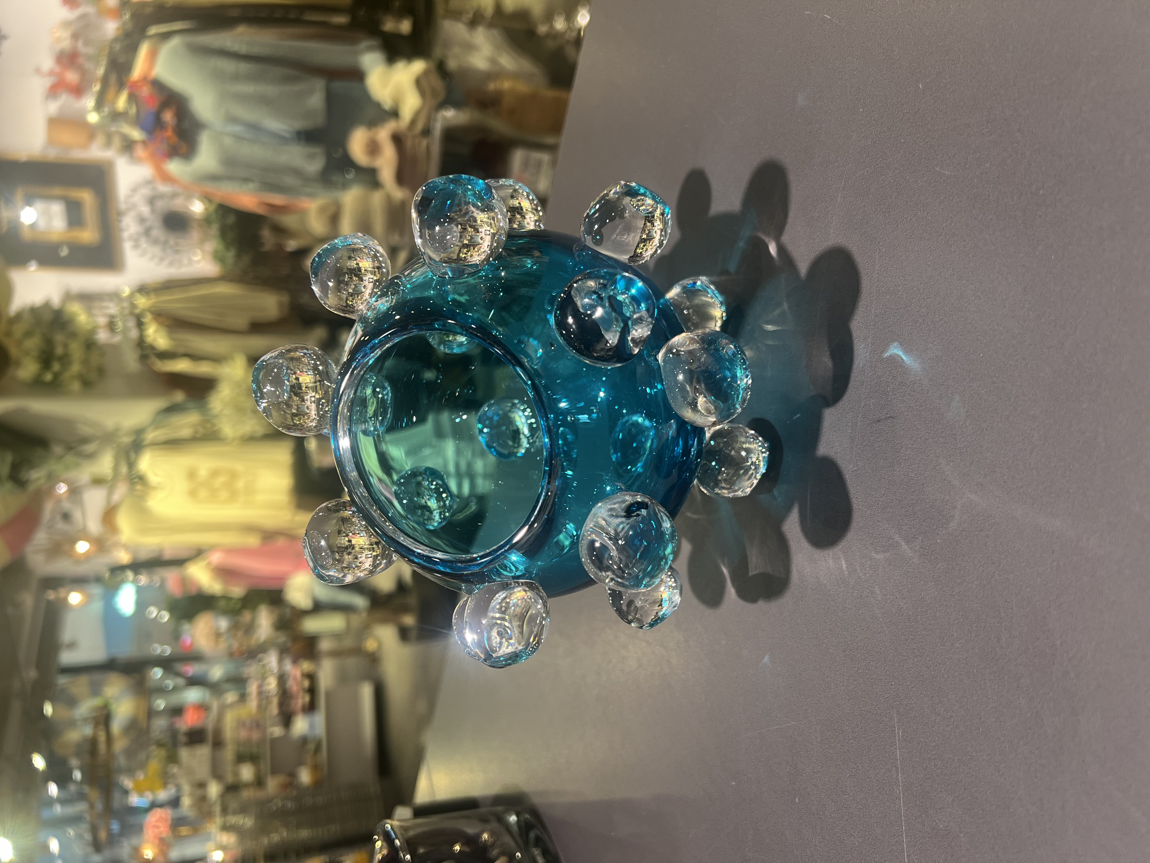 Handblåst glasvas / Turkos  / Åsa Gårdebäck