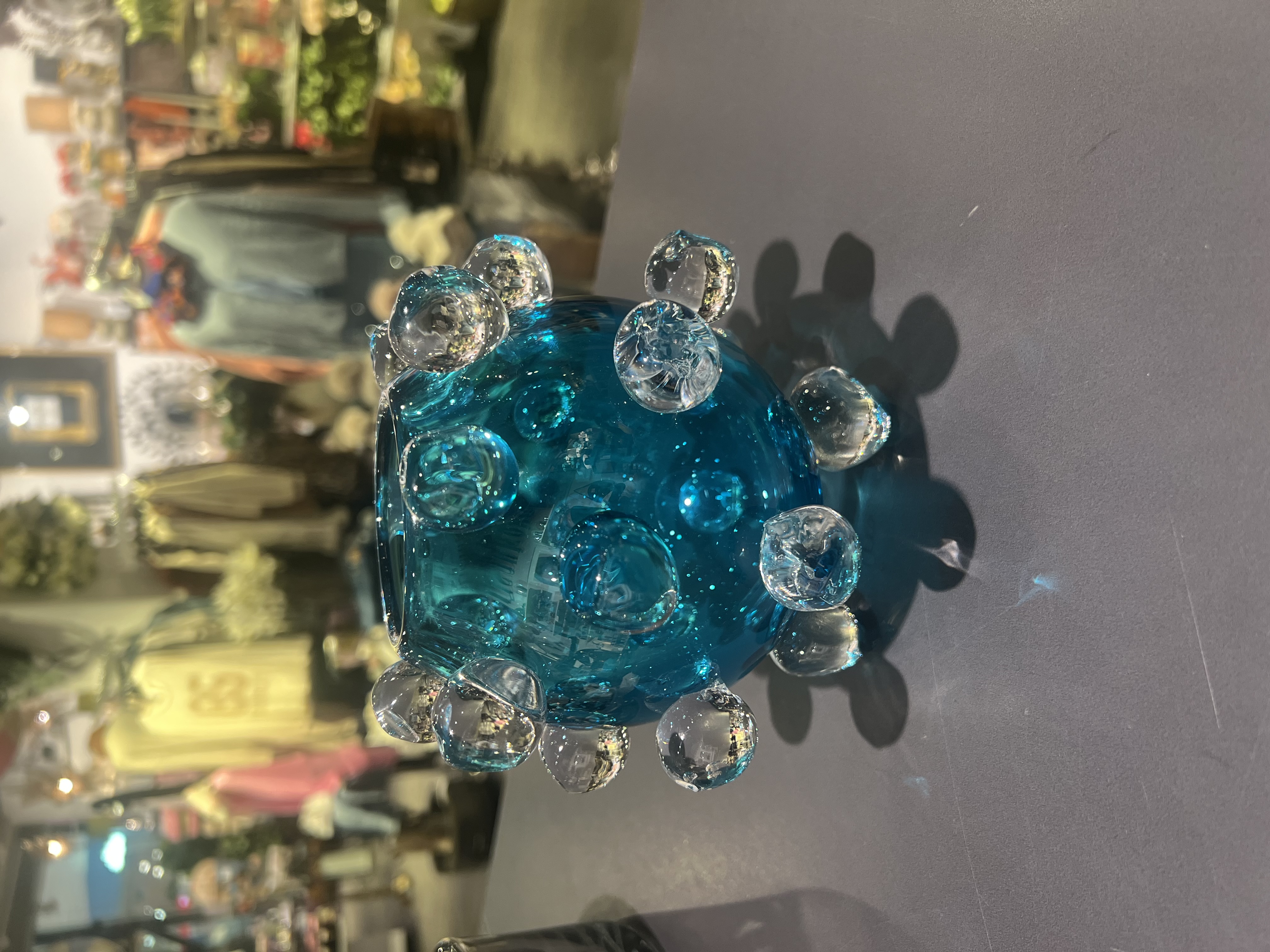 Handblåst glasvas / Turkos  / Åsa Gårdebäck