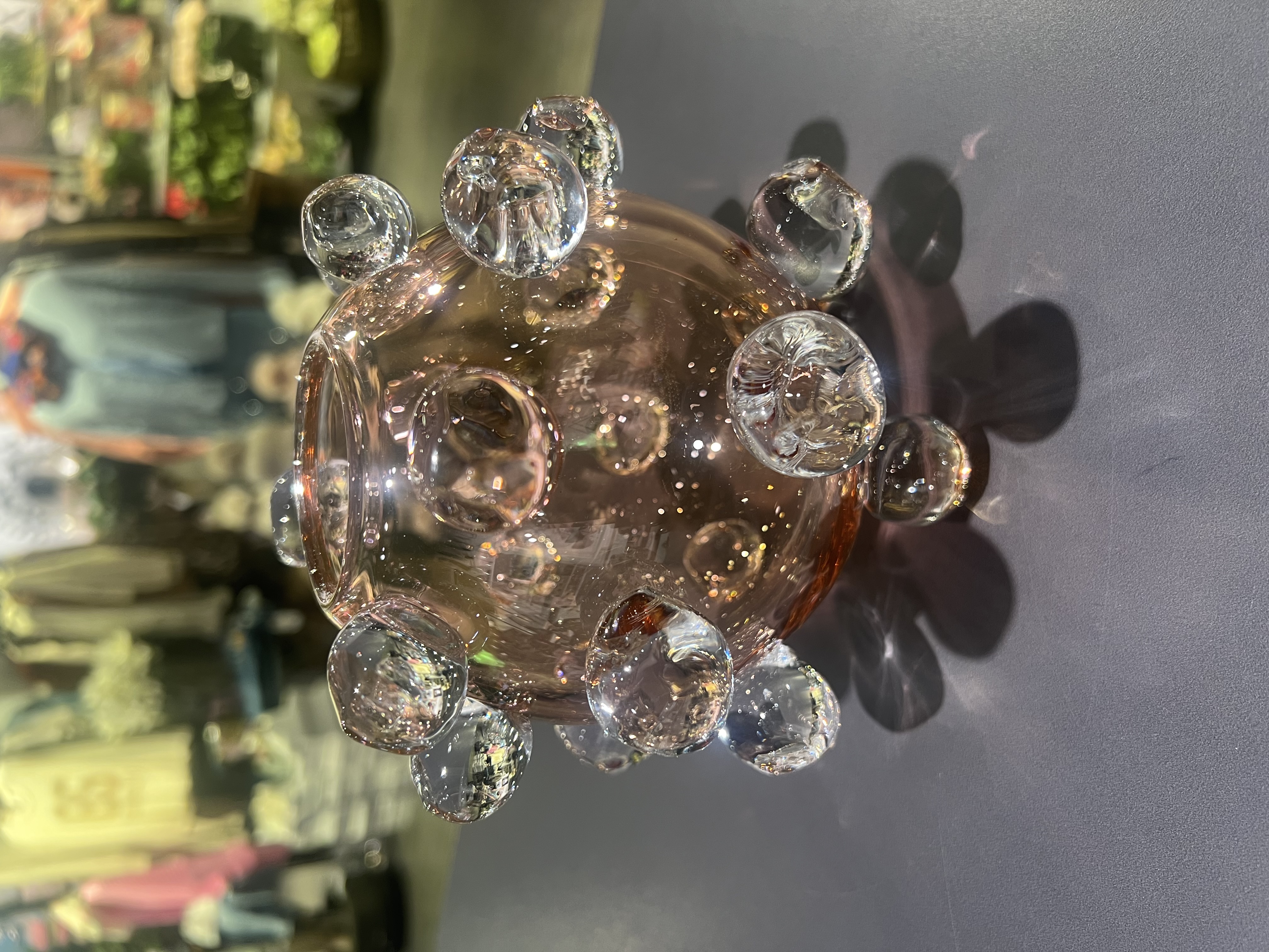 Handblåst glasvas / Bärnsten / Åsa Gårdebäck 