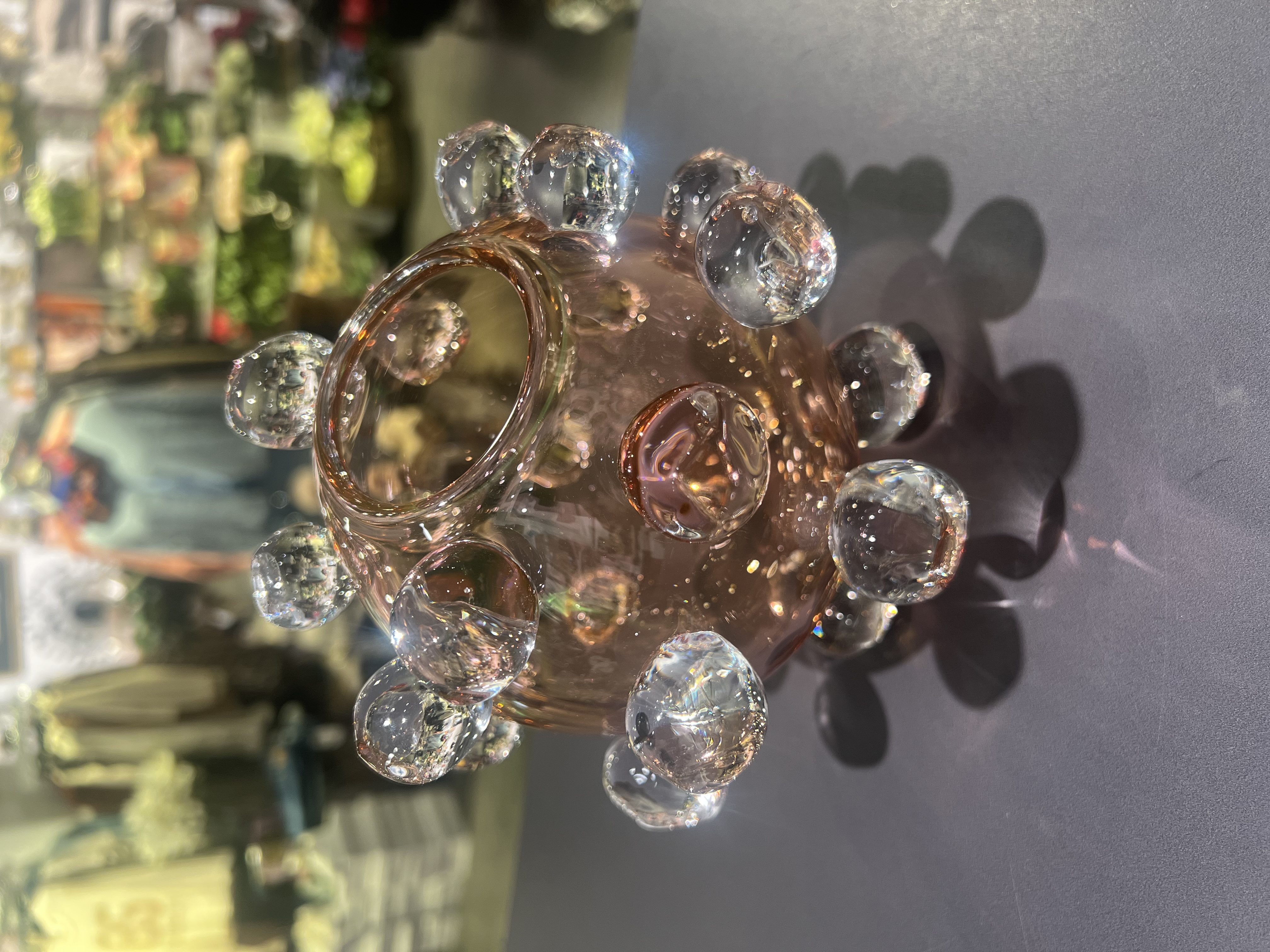 Handblåst glasvas / Bärnsten / Åsa Gårdebäck 