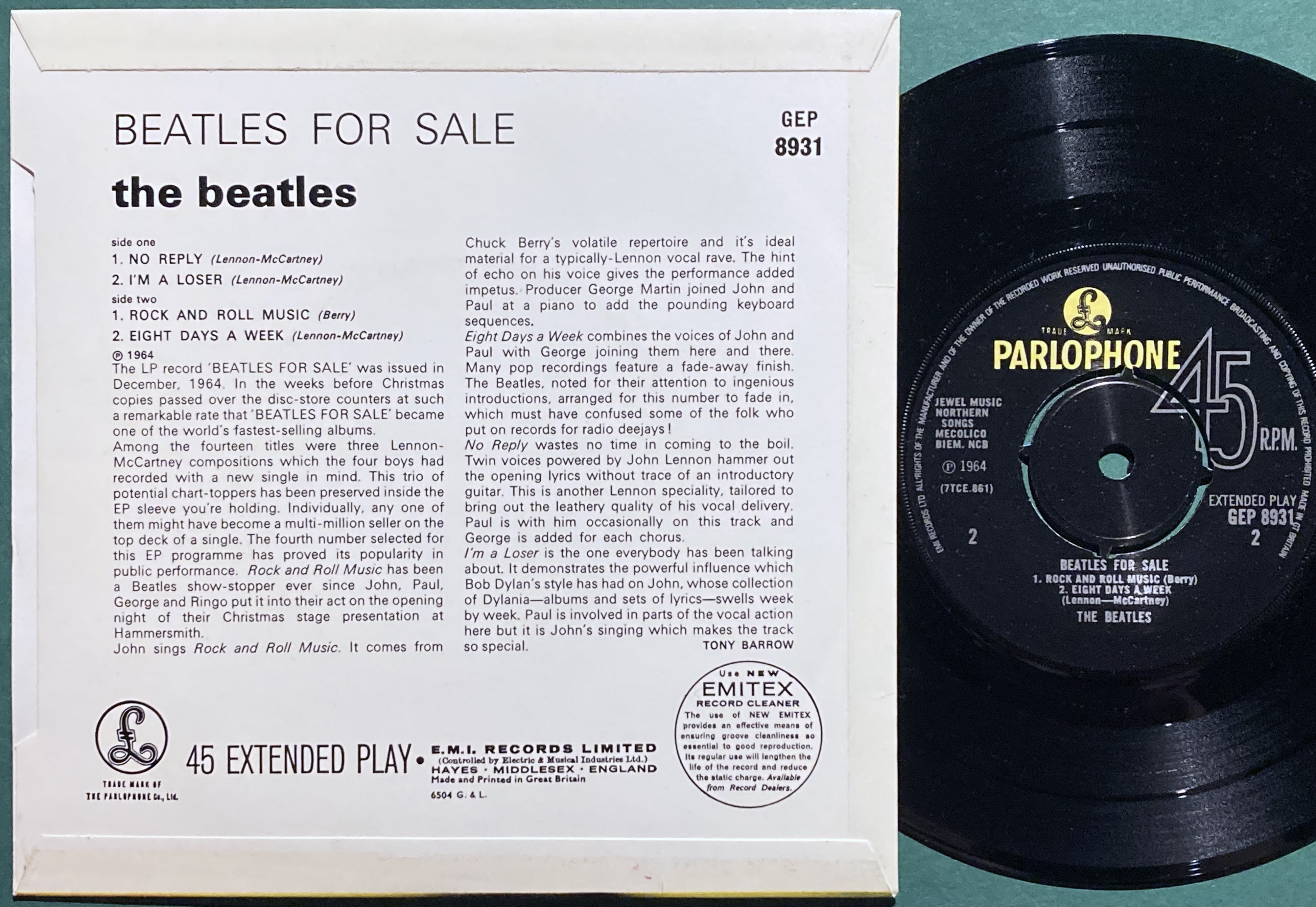 BEATLES - "For sale" UK EP 1965 - 2
