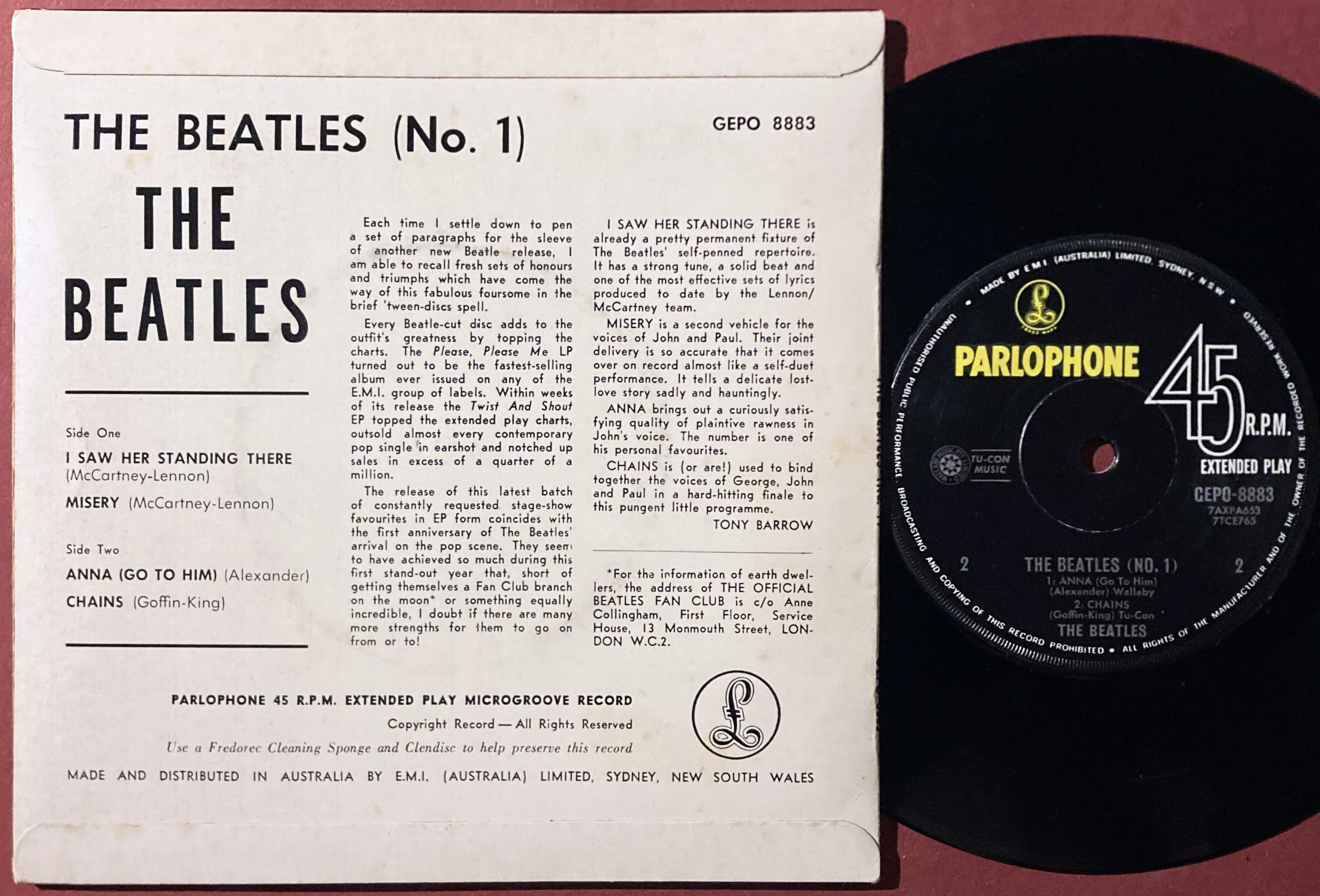 BEATLES - "No 1" Australien EP 1964 - 2
