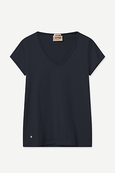 Mos Mosh Tulli V-neck Tee Navy