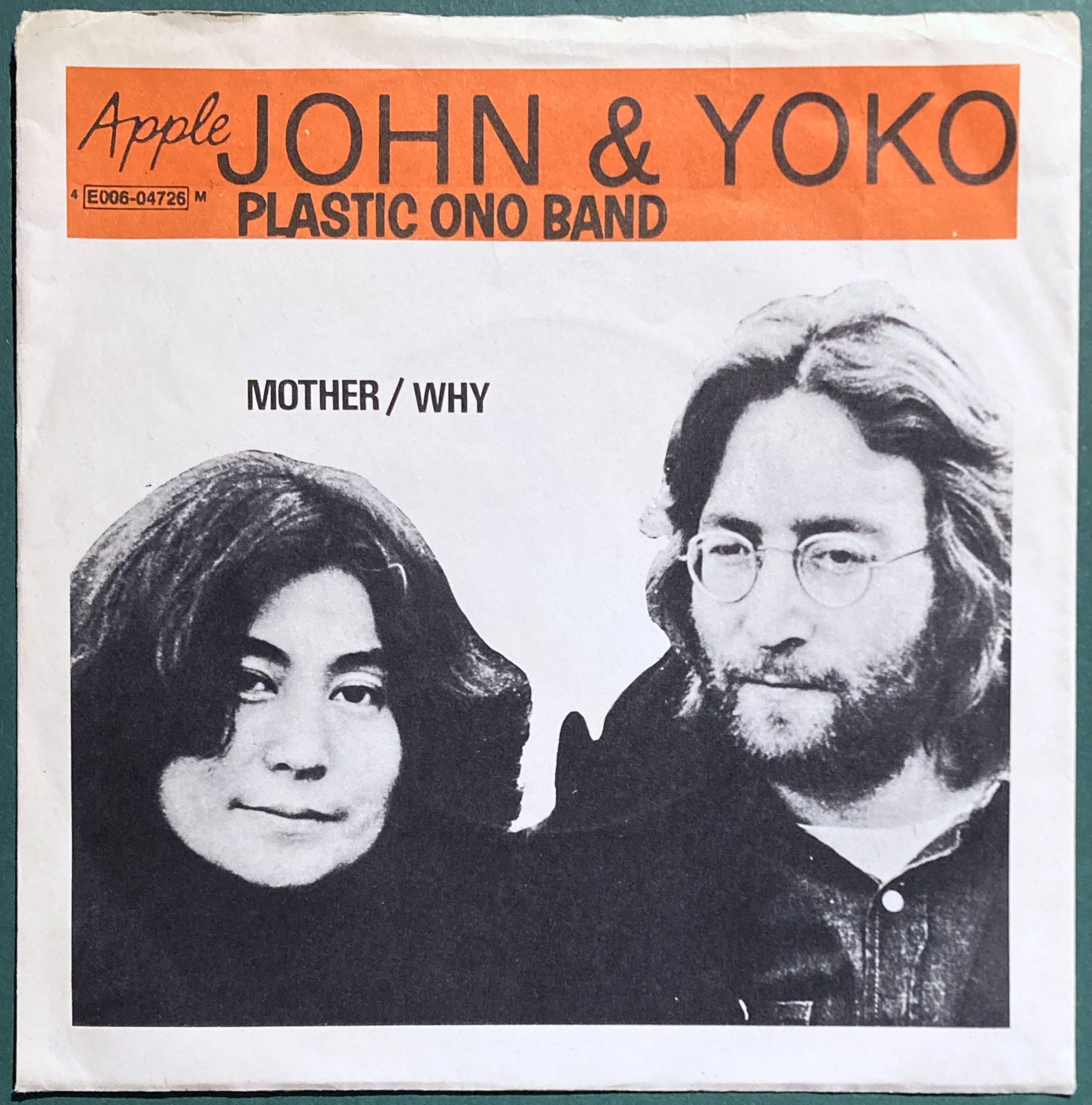 JOHN LENNON & YOKO ONO - Mother Swe PS 1971