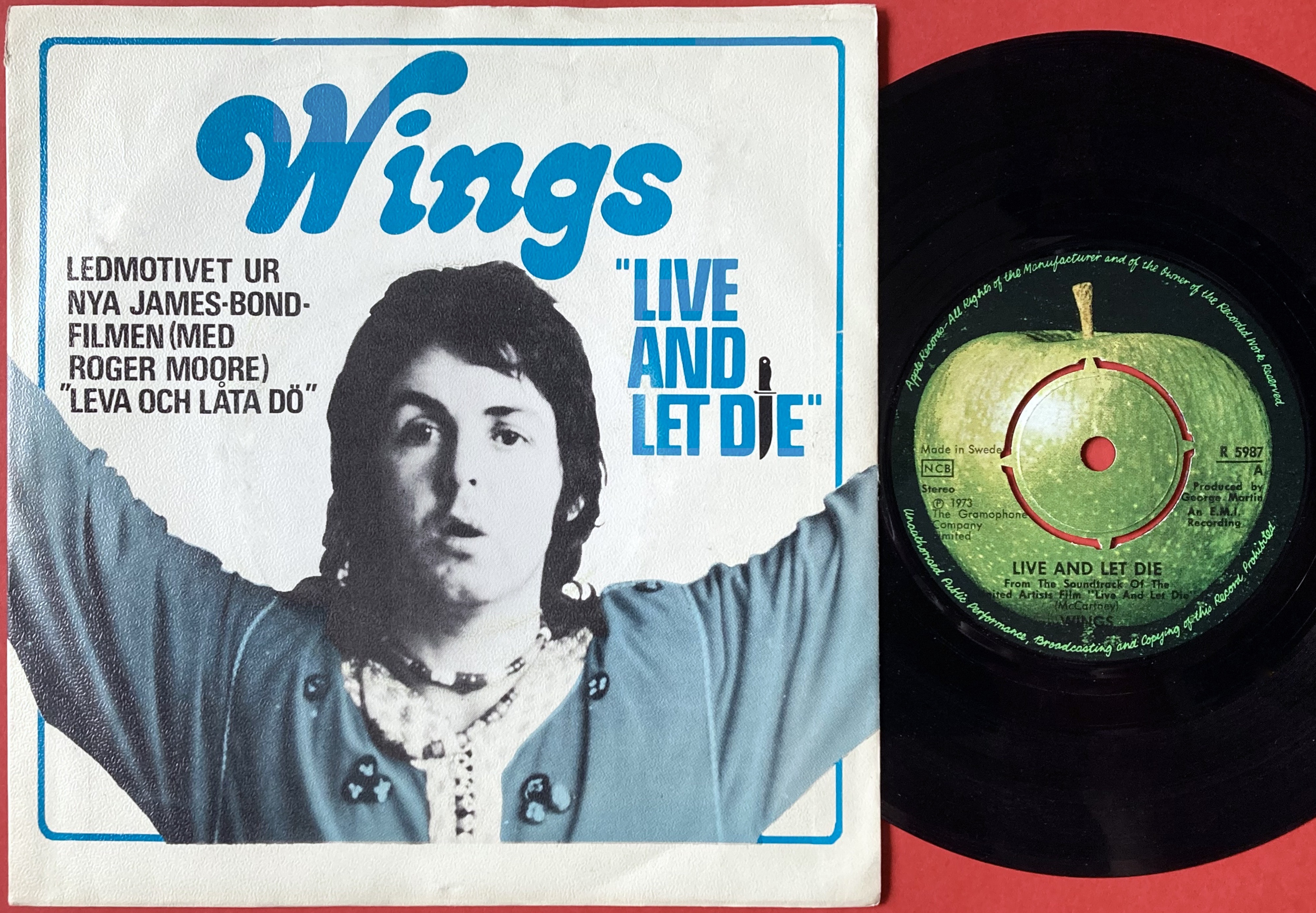 PAUL McCARTNEY / WINGS - Live and let die Swe PS 1973