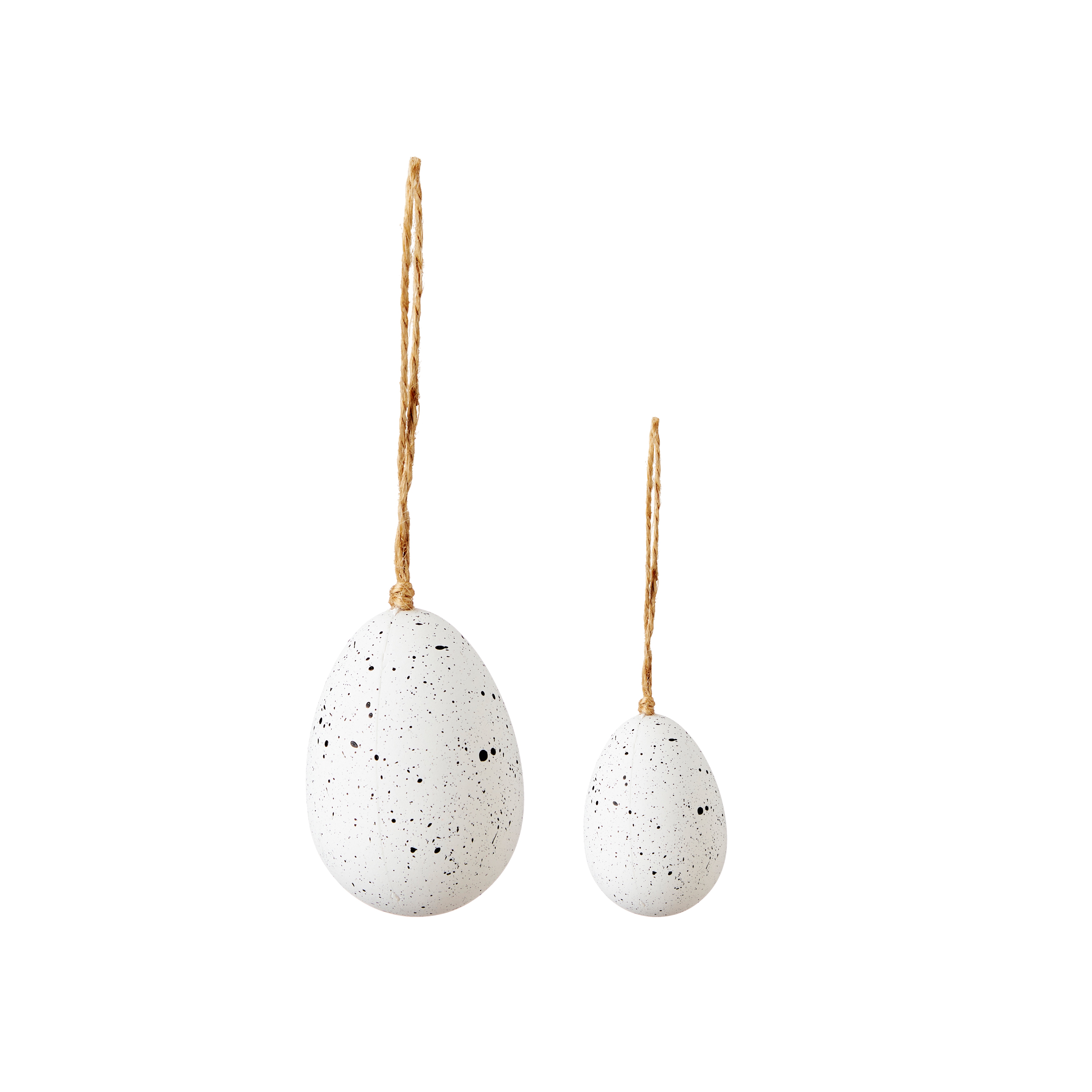 Eggs with hangers in a bag - White/Spotted - Plastic - 12-pack - 7
