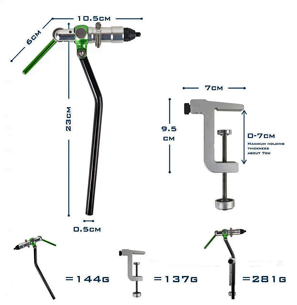 Wittmore Green & Silver Flugbindarstäd - 3