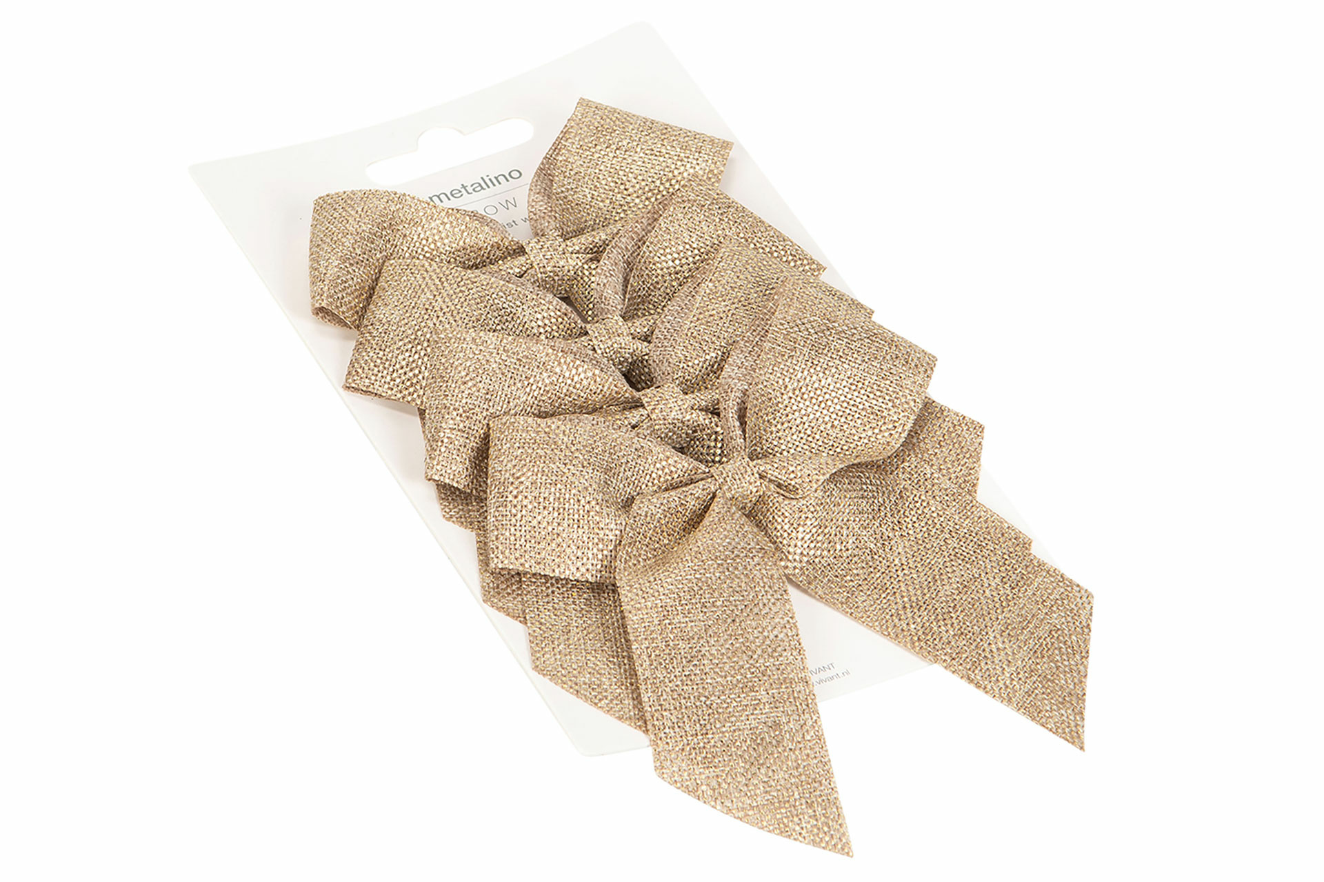 Rosett Guld - 12x10 cm - 4-pack - 6
