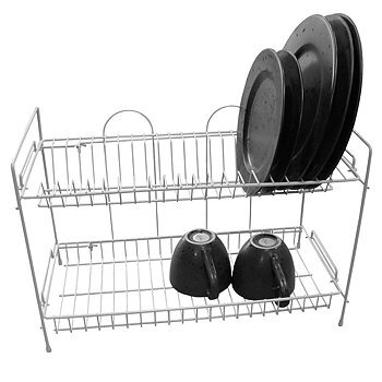 Diskställ Diskhylla 2 vån Vit 50 cm
