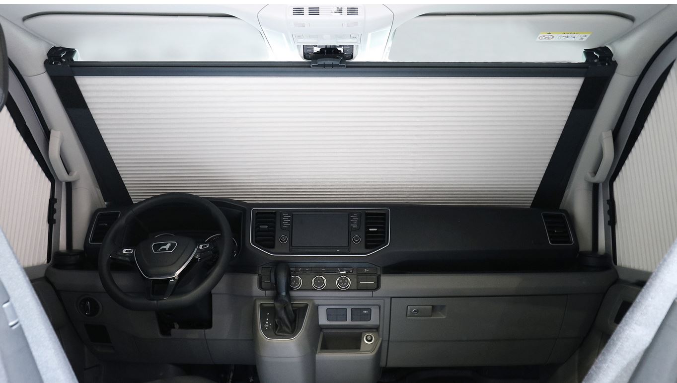 Invändig Mörkläggningsgardiner Gardin Remi front V till Man TGE 2019>.  VW Crafter 2019>