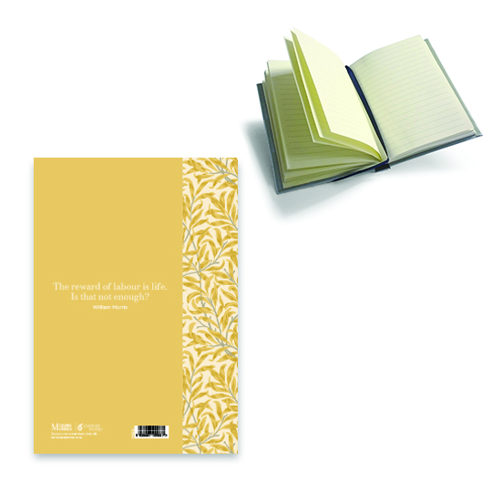 Skrivbok William Morris gul A6