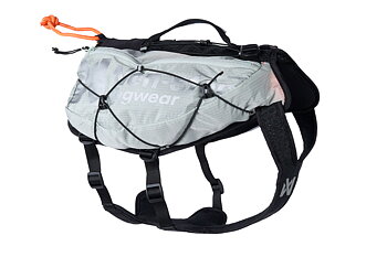 Non-Stop Dogwear Trail Light Backpack for Dogs - Gray/Black