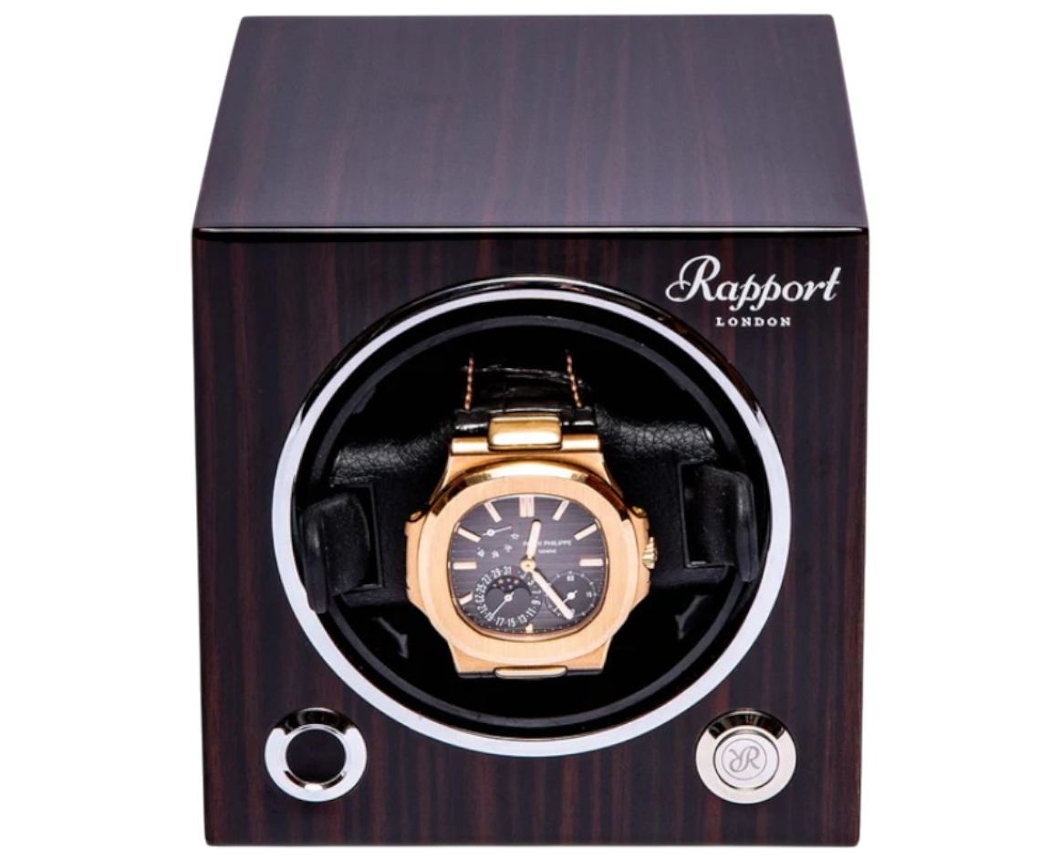 Rapport London Evo Cube klockuppdragare Macassar