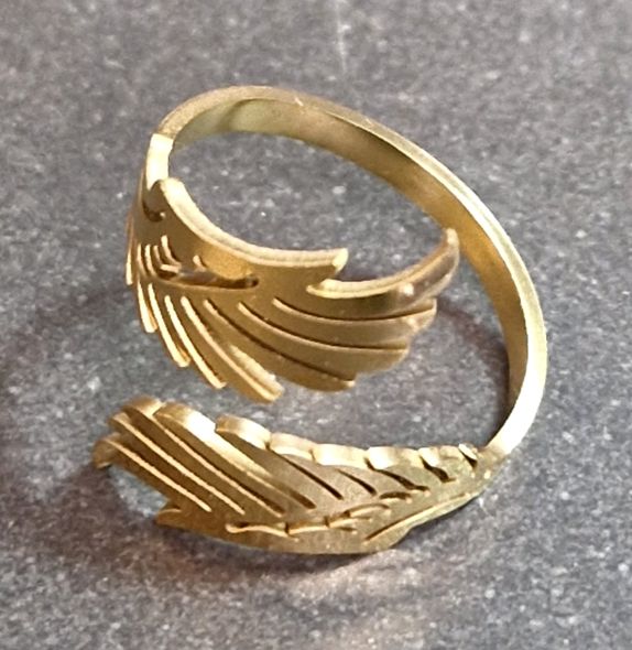 Ängel vingar Ring  i Rostfritt Stål  - 2