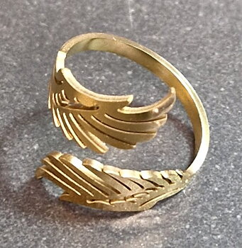 Ängel vingar Ring  i Rostfritt Stål 