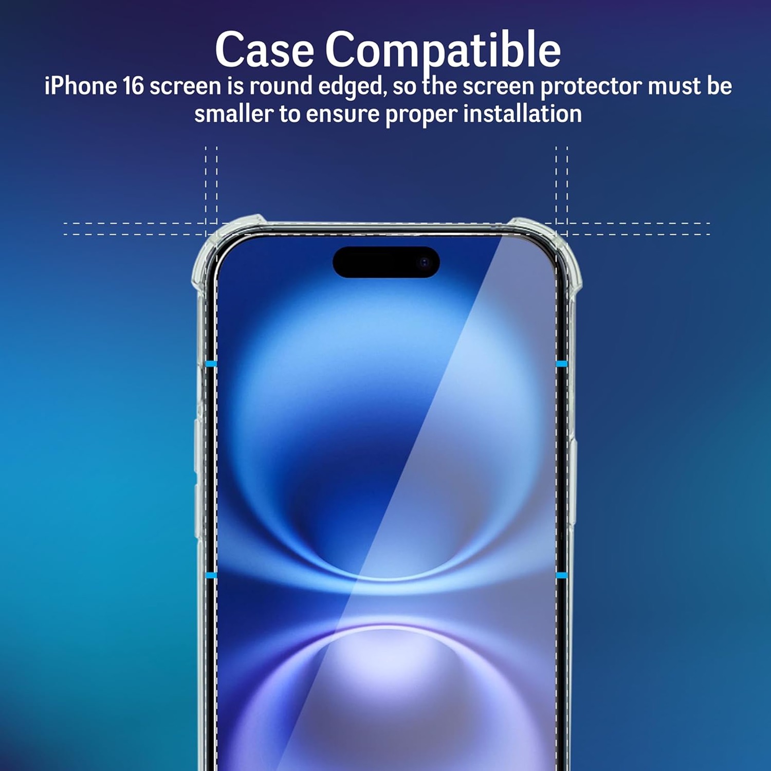 iPhone 16 Skärmskydd Härdat Glas Premium 1-pack - 9
