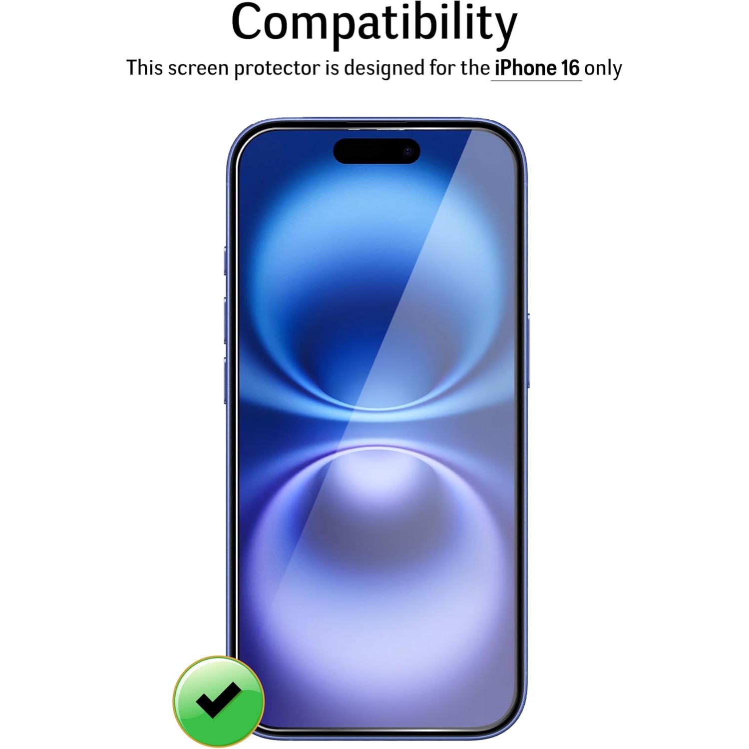 iPhone 16 Skärmskydd Härdat Glas Premium 1-pack - 11