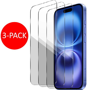 3-Pack iPhone 16 Plus Skärmskydd Härdat Glas Premium