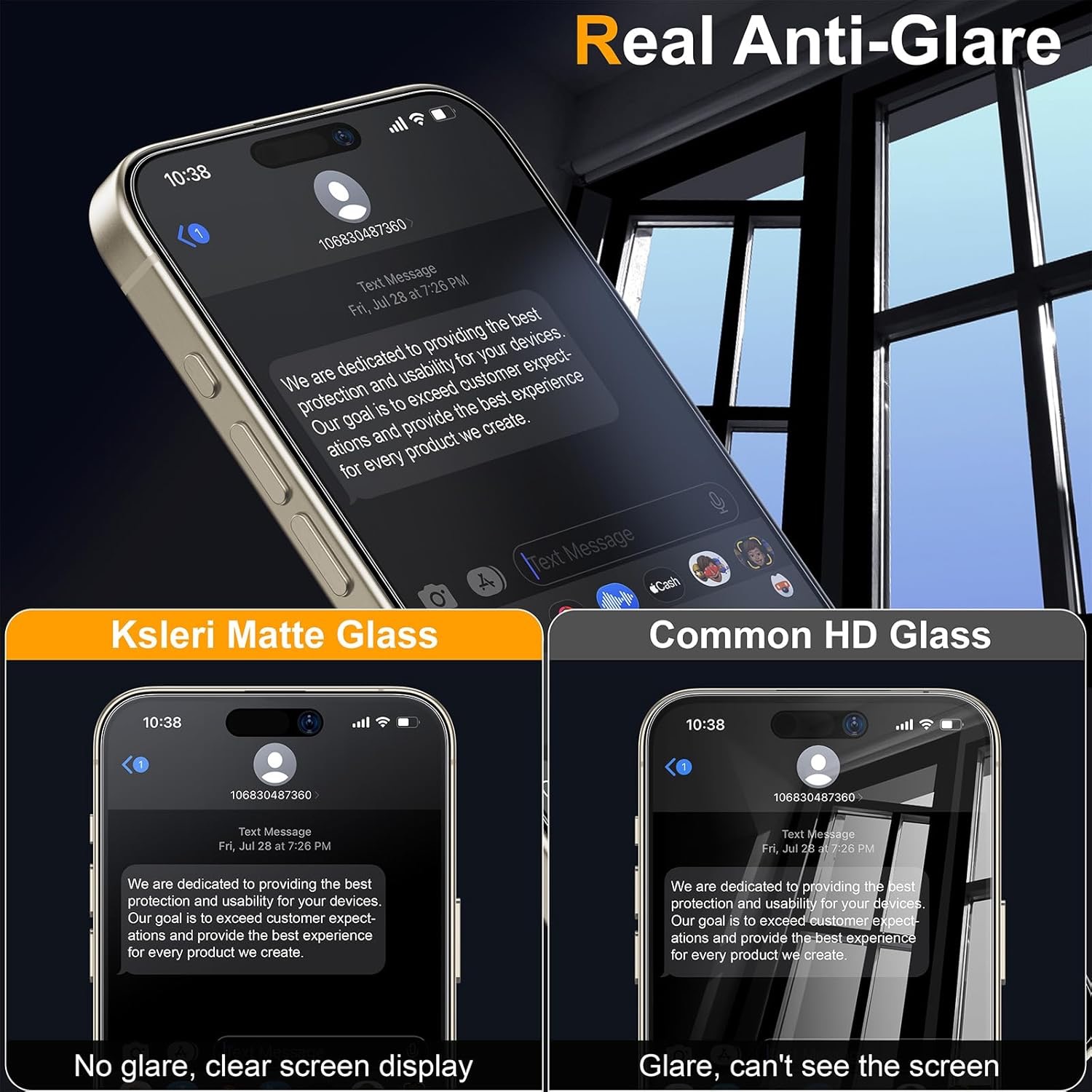 2-Pack iPhone 16 Pro Skärmskydd Härdat Glas Premium - 4