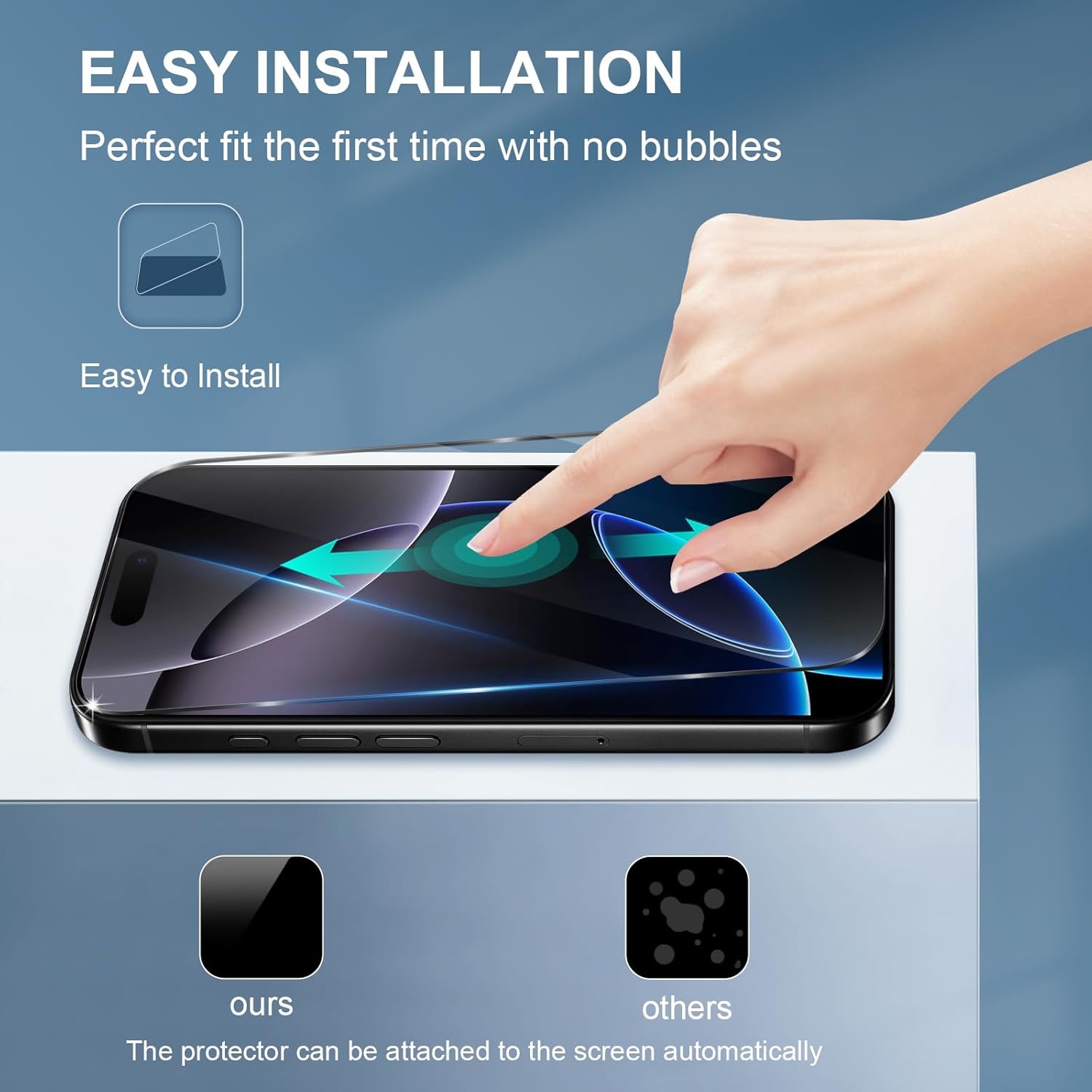 2-Pack iPhone 16 Pro Skärmskydd Härdat Glas Premium - 9