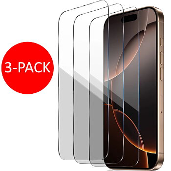 3-Pack iPhone 16 Pro Max Skärmskydd Härdat Glas Premium
