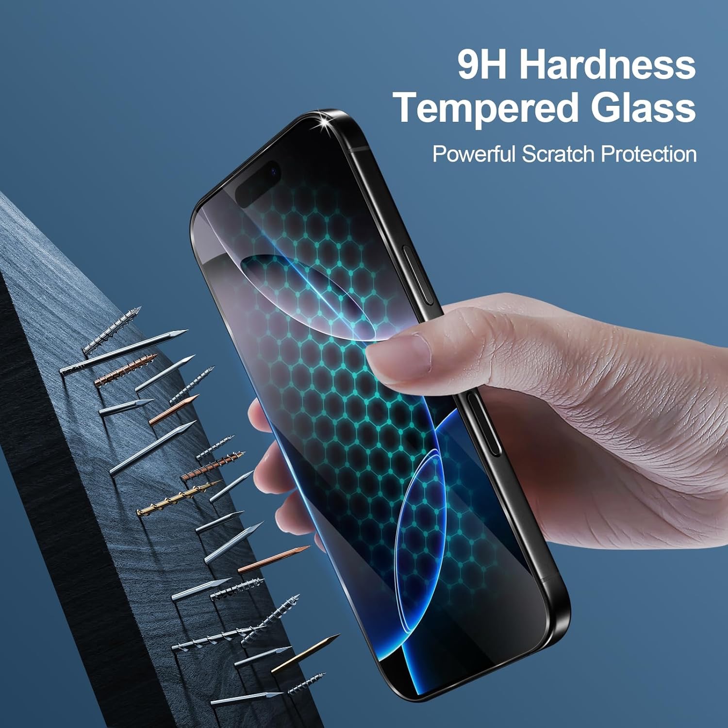 2-Pack iPhone 16 Pro Max Skärmskydd Härdat Glas Premium - 8