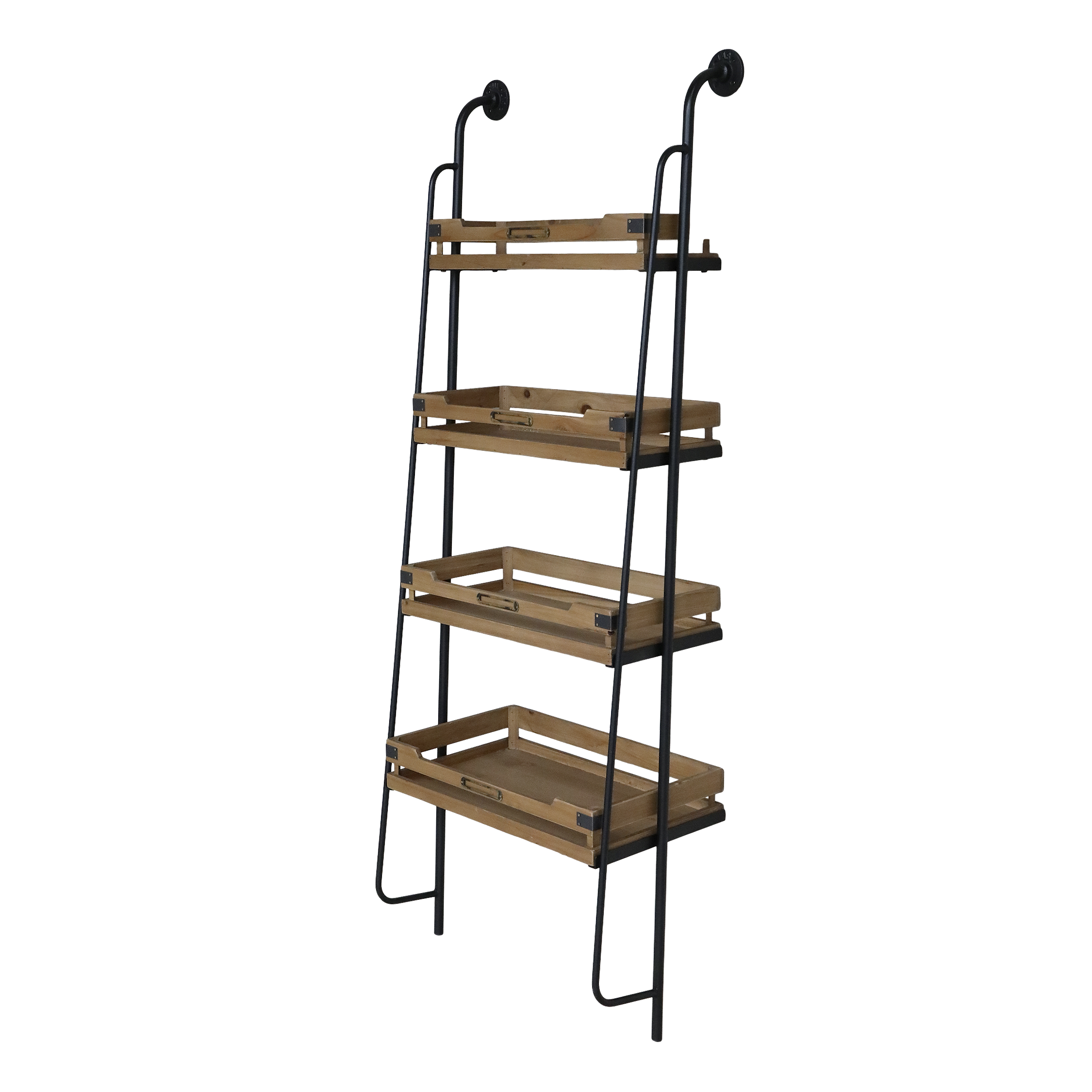 Bokhylla för vägg med 4 hyllplan - Bokhylla - H179,5/L70/B38 cm - Natur - 2