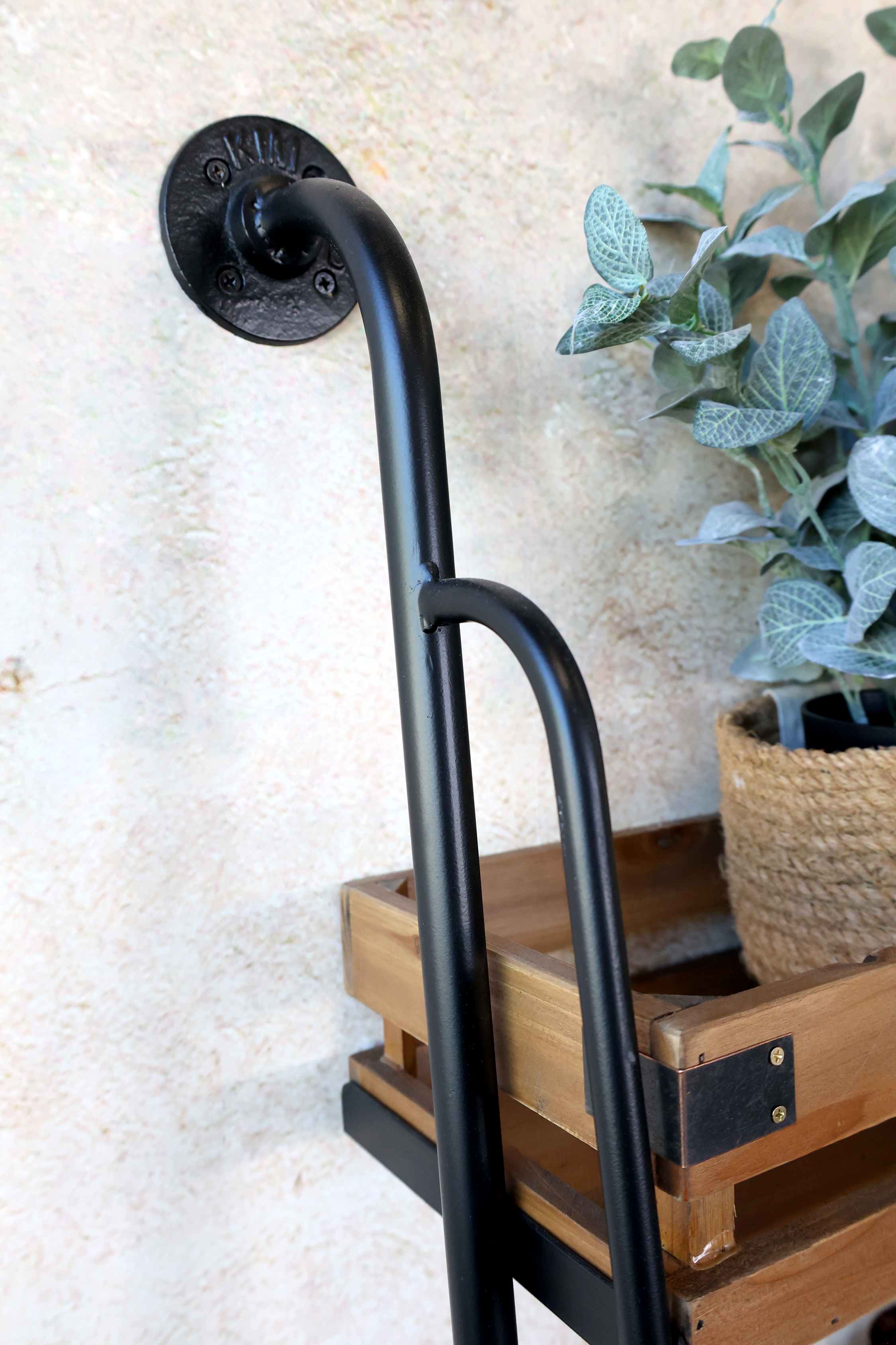 Bokhylla för vägg med 4 hyllplan - Bokhylla - H179,5/L70/B38 cm - Natur - 6