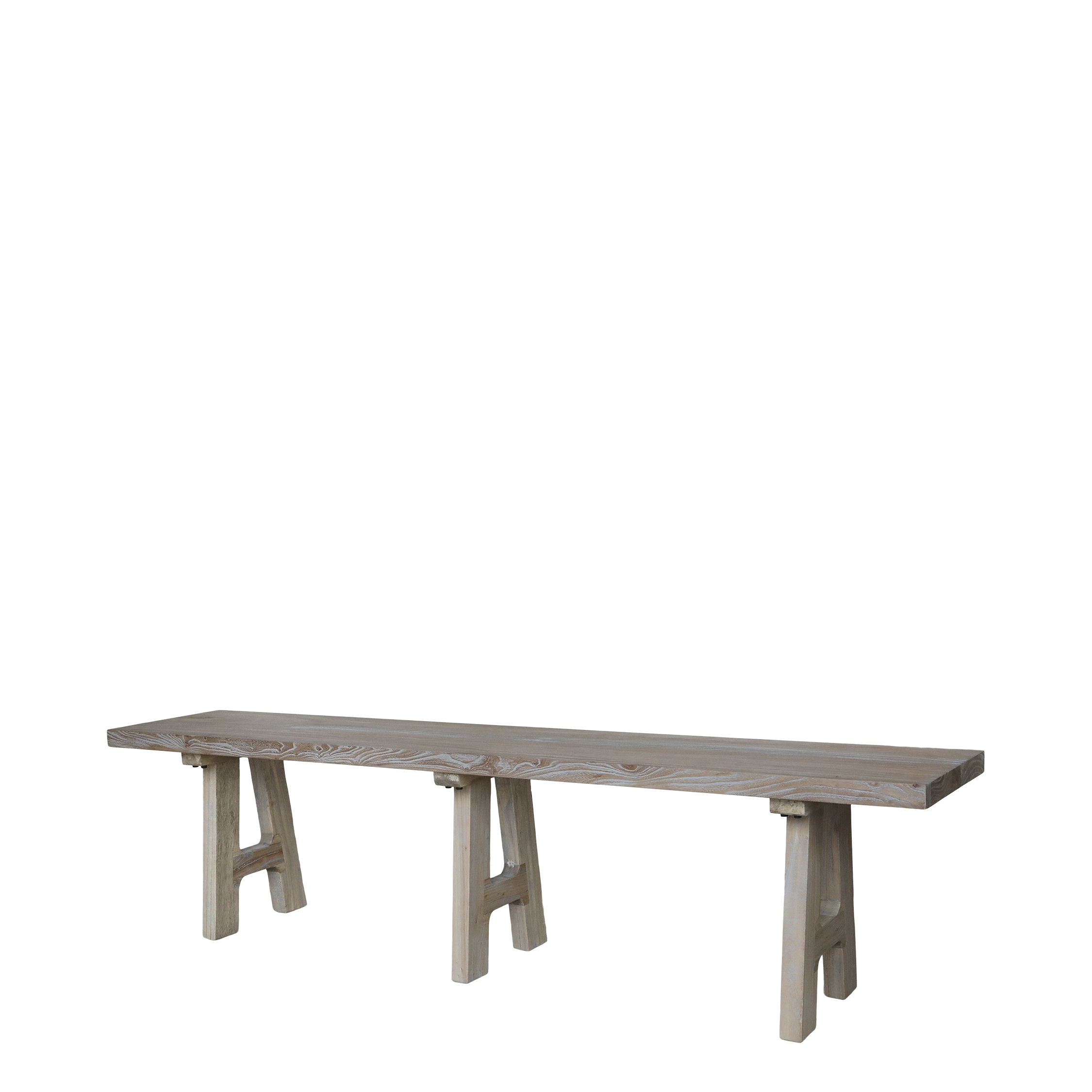 Bench in recycled wood - Bench - H45/L180/W32 cm - Natural - 2